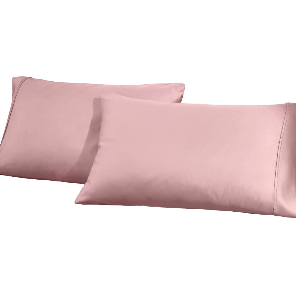1200 Thread Count Cotton Blend 2 Piece Solid Pillowcase Set - Omnigoodsstore
