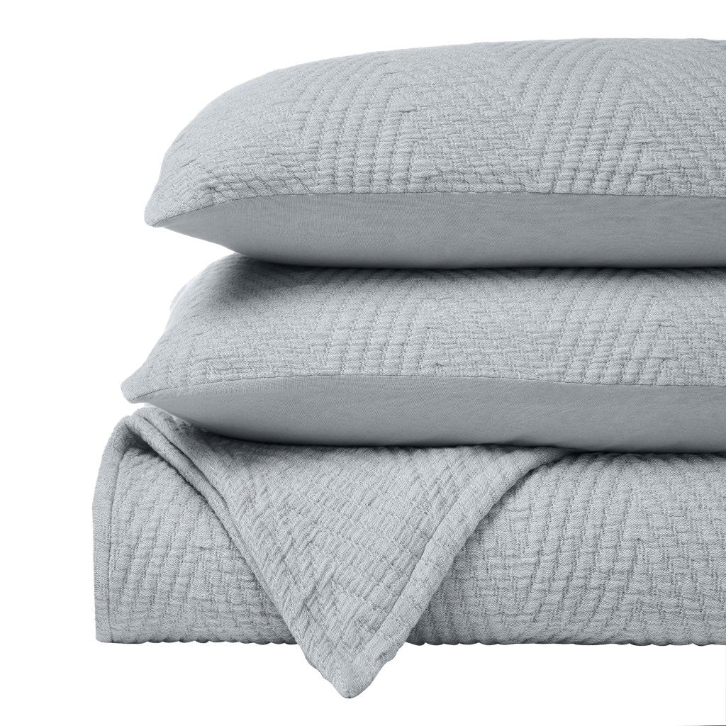 Aswan Cotton Medium Weight Chevron Woven Coverlet - Omnigoodsstore