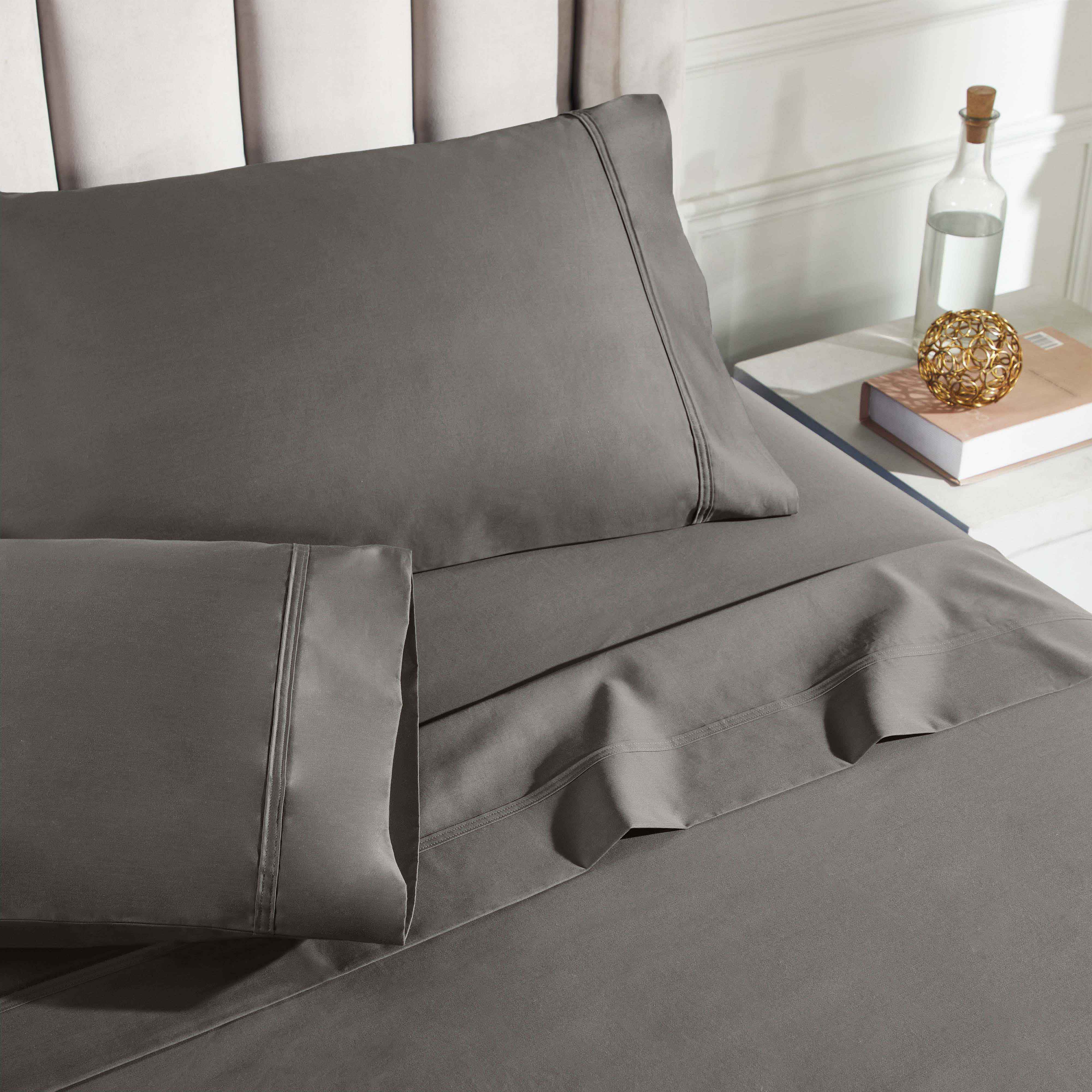 850 Thread Count Cotton Solid Bed Sheet Set - Omnigoodsstore
