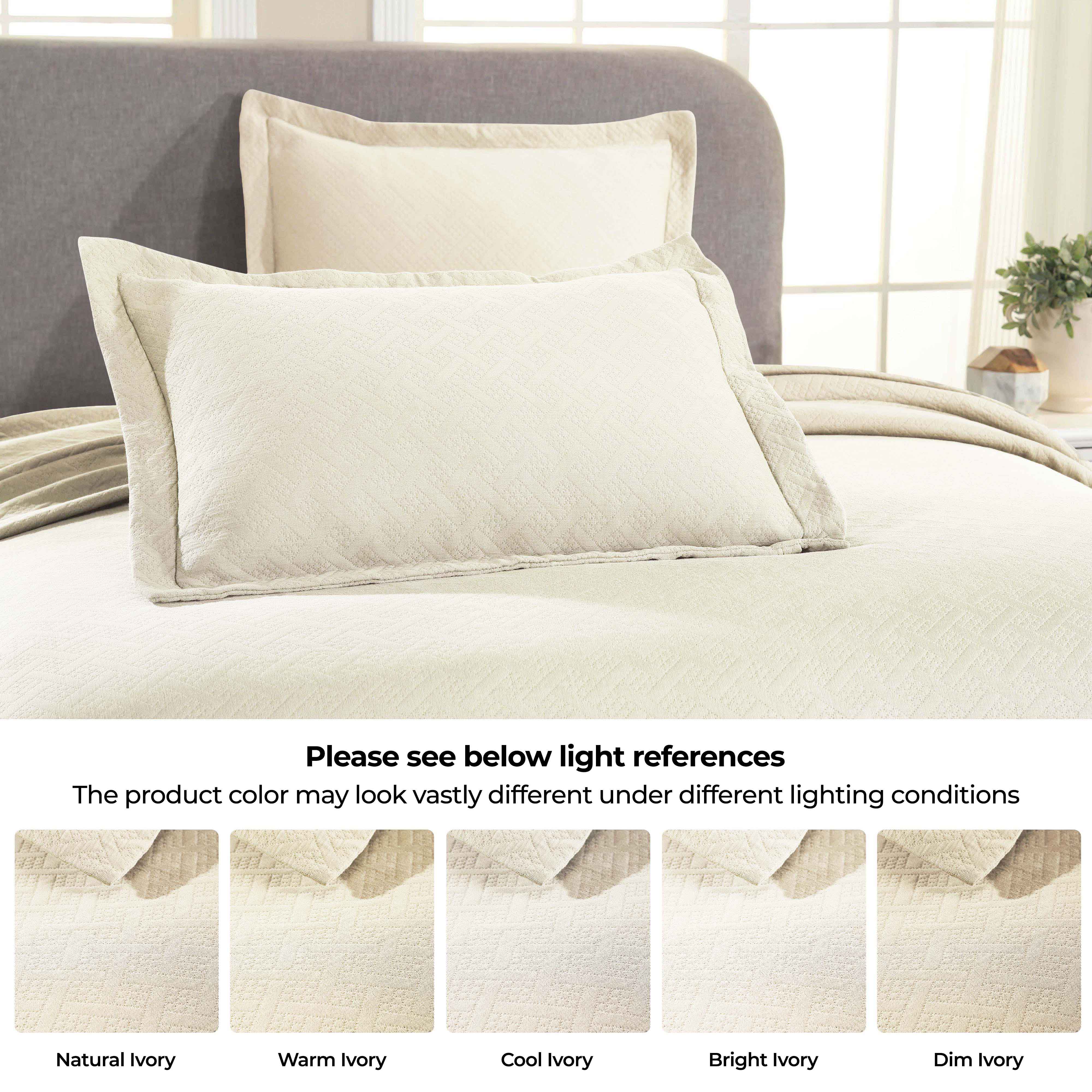 Basket Weave Matelasse Cotton Bedspread Set - Omnigoodsstore