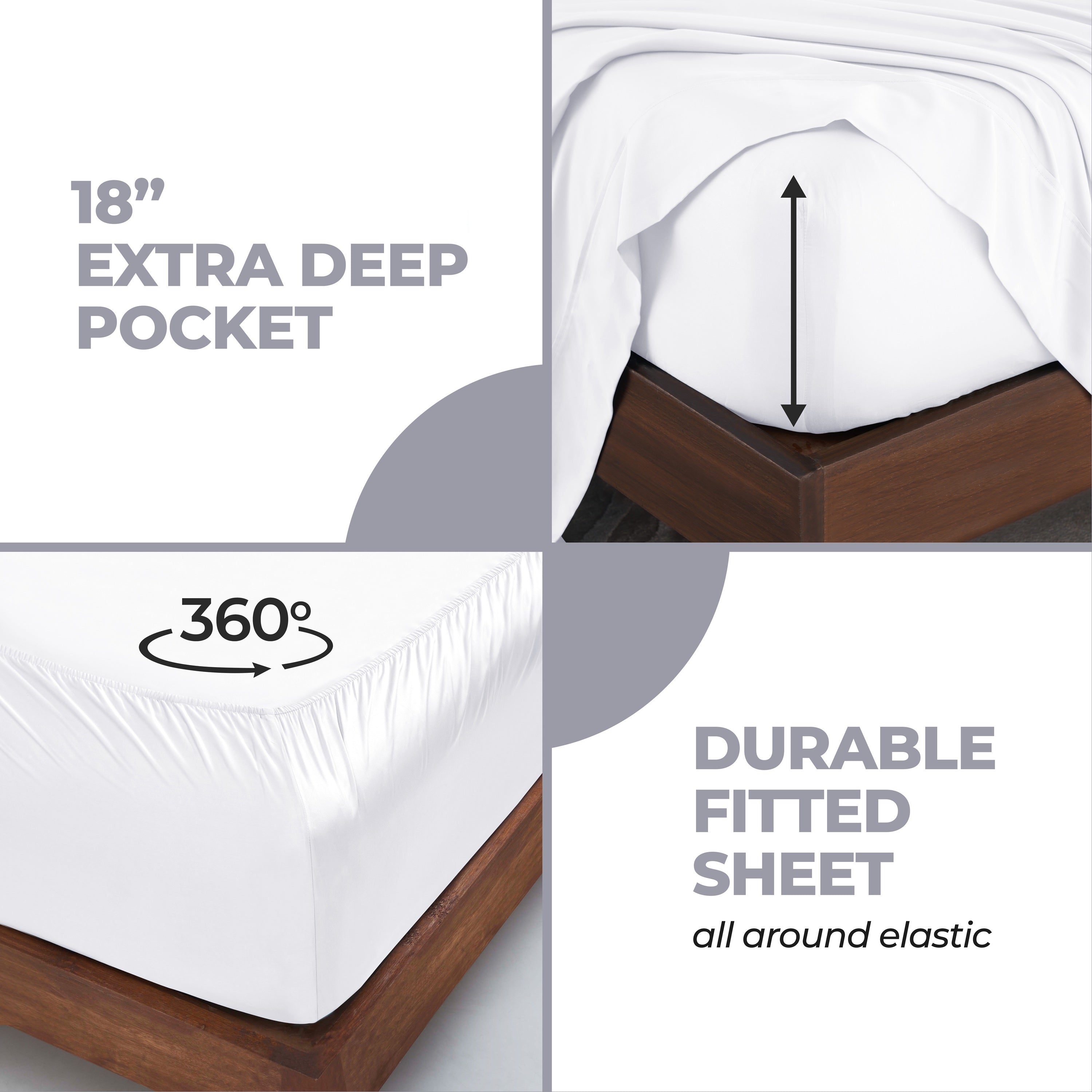 Modal From Beechwood 300 Thread Count Extra Deep Pocket Bed Sheet Set - Omnigoodsstore