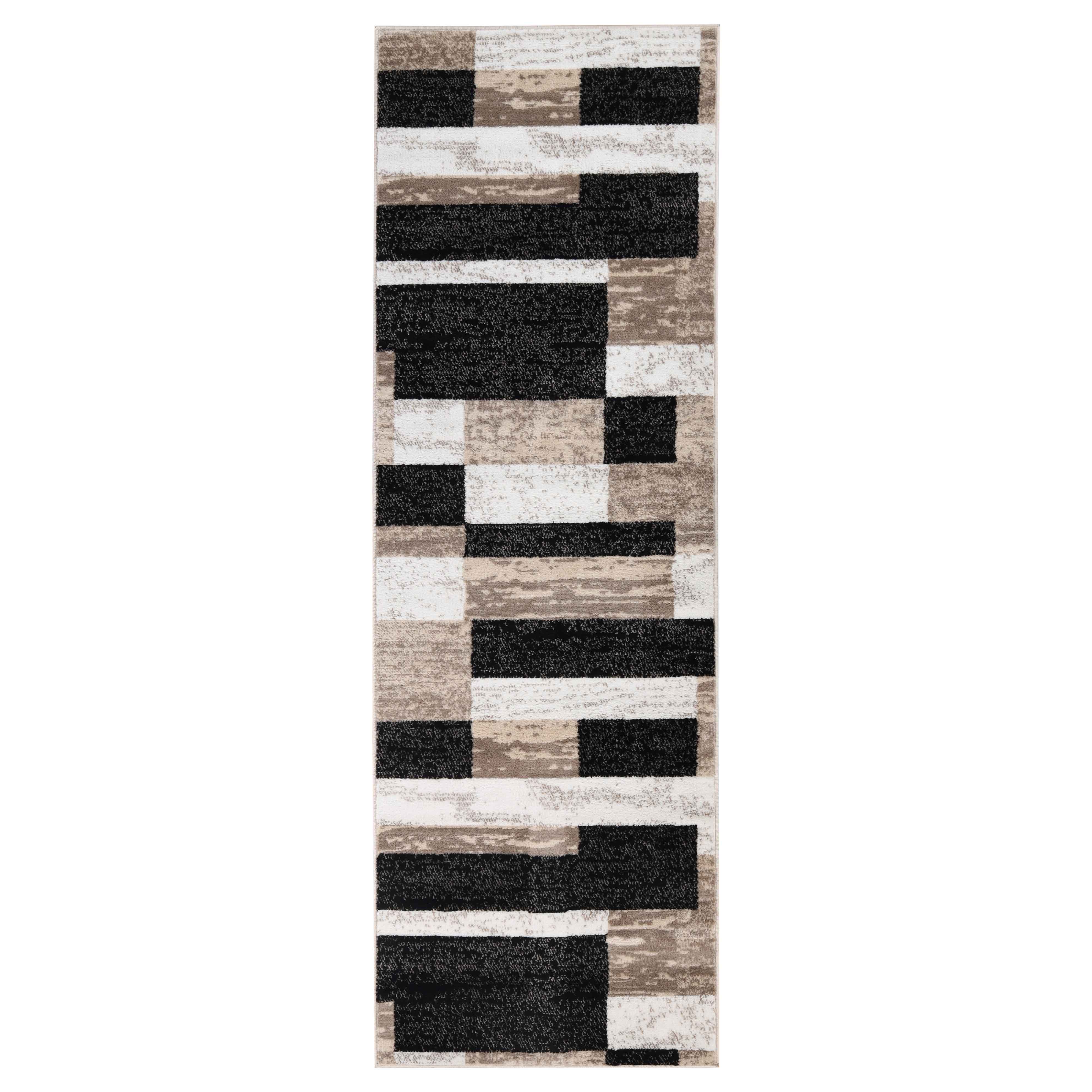 Rockwood Contemporary Geometric Patchwork Indoor Area Rug or Runner - Omnigoodsstore