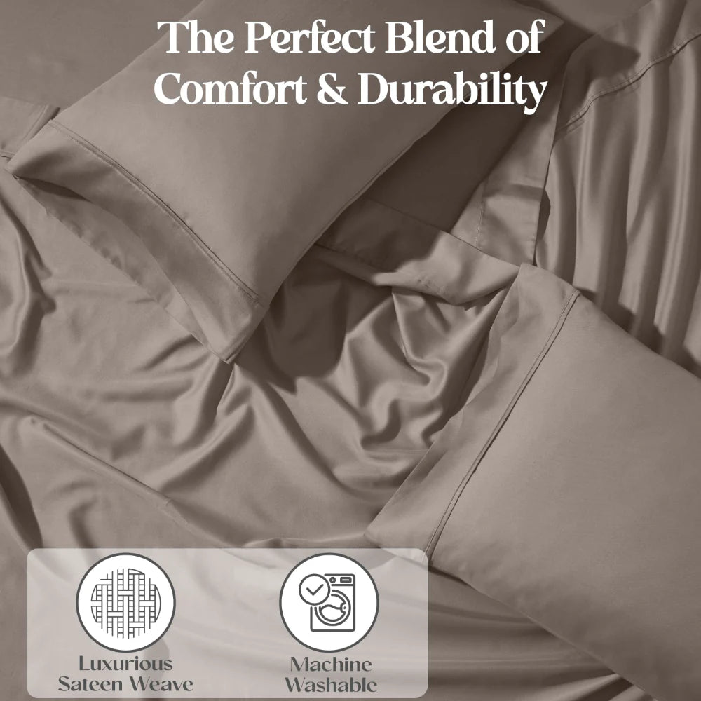 1200 Thread Count Cotton Blend 2 Piece Solid Pillowcase Set - Omnigoodsstore