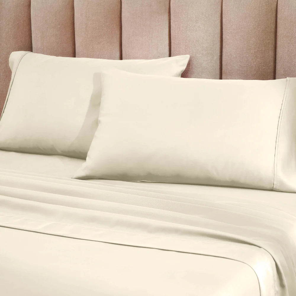 1200 Thread Count Cotton Blend 2 Piece Solid Pillowcase Set - Omnigoodsstore