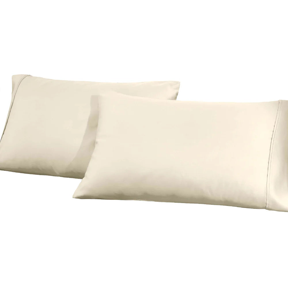 1200 Thread Count Cotton Blend 2 Piece Solid Pillowcase Set - Omnigoodsstore