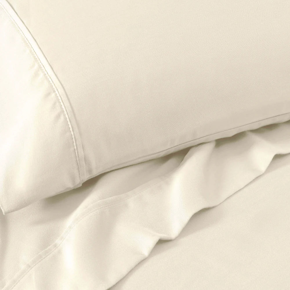 1200 Thread Count Cotton Blend 2 Piece Solid Pillowcase Set - Omnigoodsstore