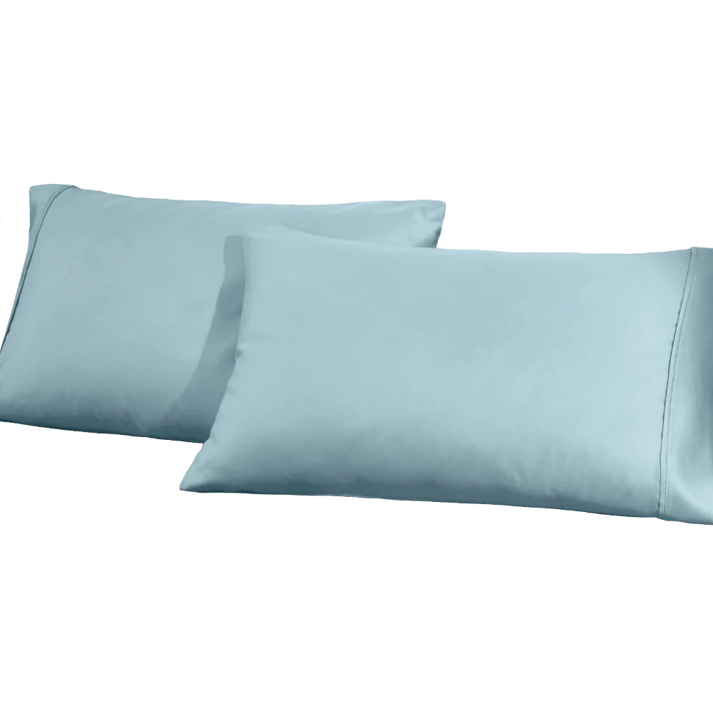 1200 Thread Count Cotton Blend 2 Piece Solid Pillowcase Set - Omnigoodsstore
