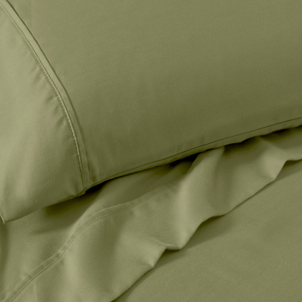 1200 Thread Count Cotton Blend 2 Piece Solid Pillowcase Set - Omnigoodsstore