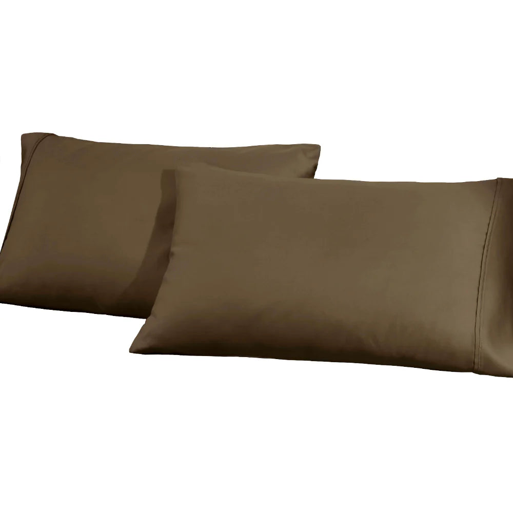 1200 Thread Count Cotton Blend 2 Piece Solid Pillowcase Set - Omnigoodsstore