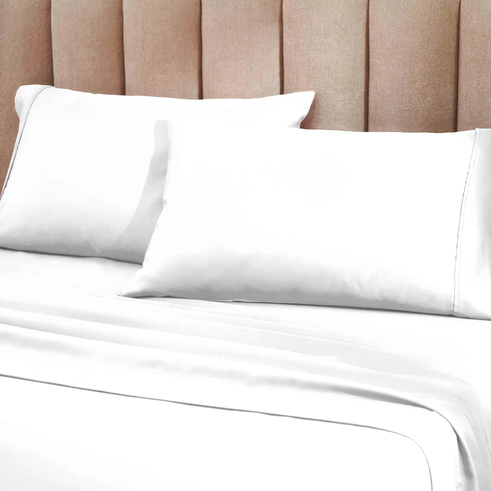 1200 Thread Count Cotton Blend 2 Piece Solid Pillowcase Set - Omnigoodsstore