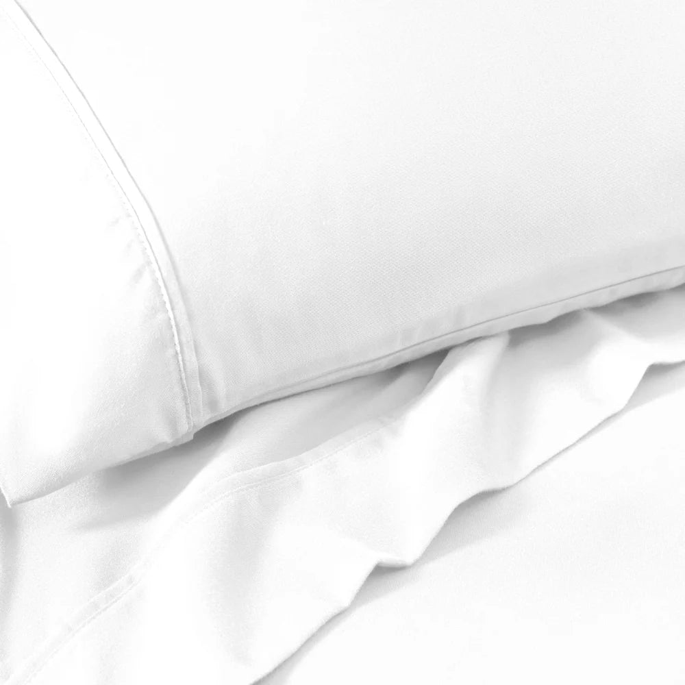 1200 Thread Count Cotton Blend 2 Piece Solid Pillowcase Set - Omnigoodsstore