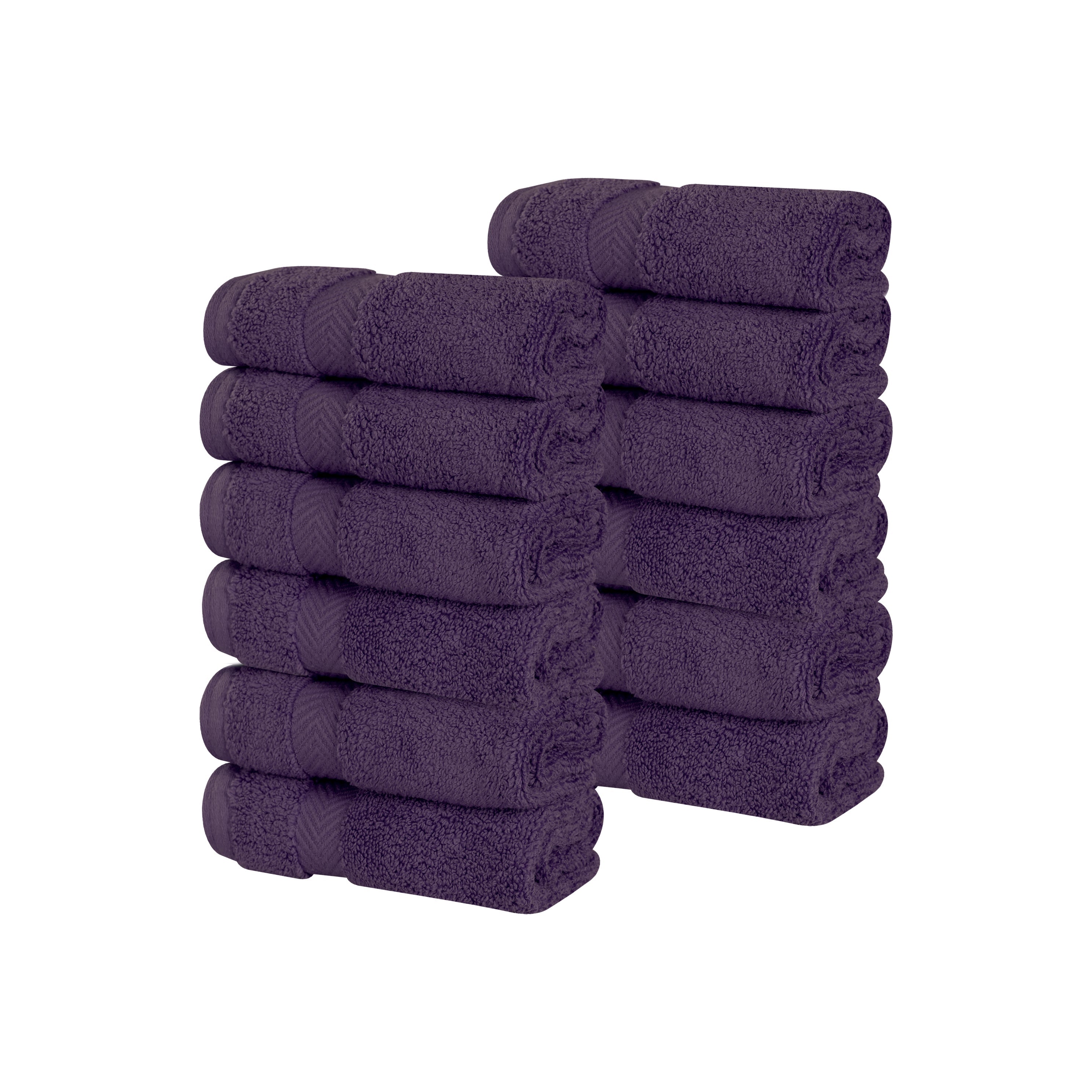 Zero Twist Cotton Ultra Soft Face Towel Washcloth Set of 12 - Omnigoodsstore