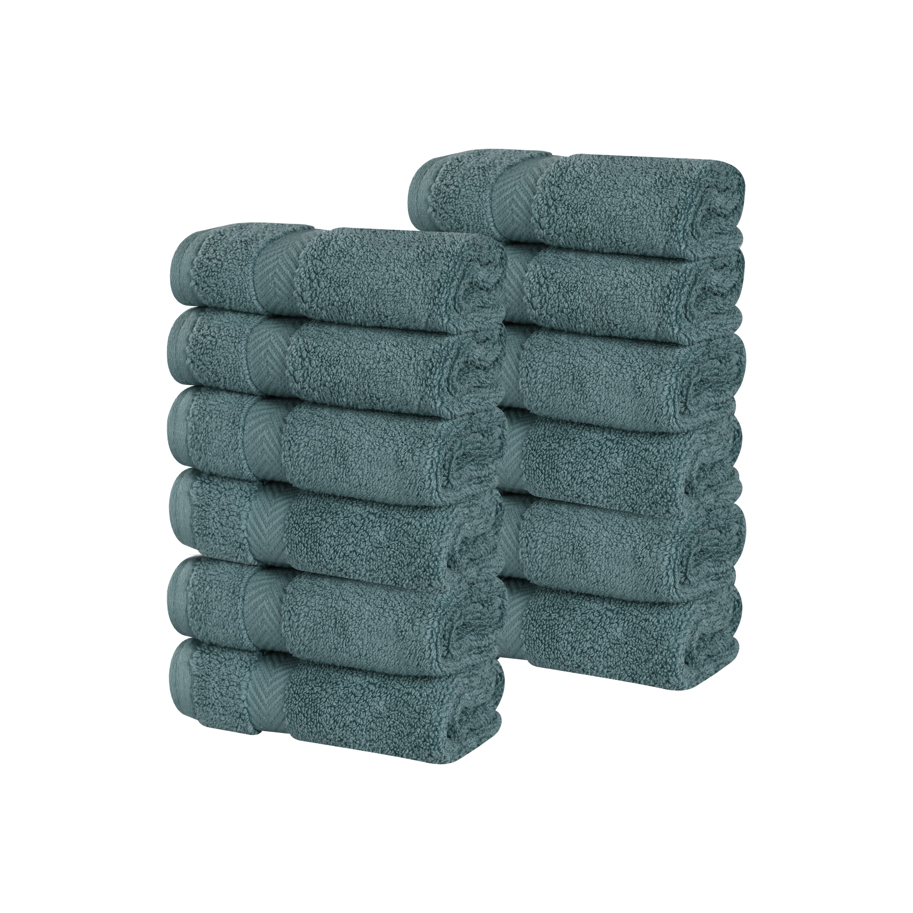 Zero Twist Cotton Ultra Soft Face Towel Washcloth Set of 12 - Omnigoodsstore