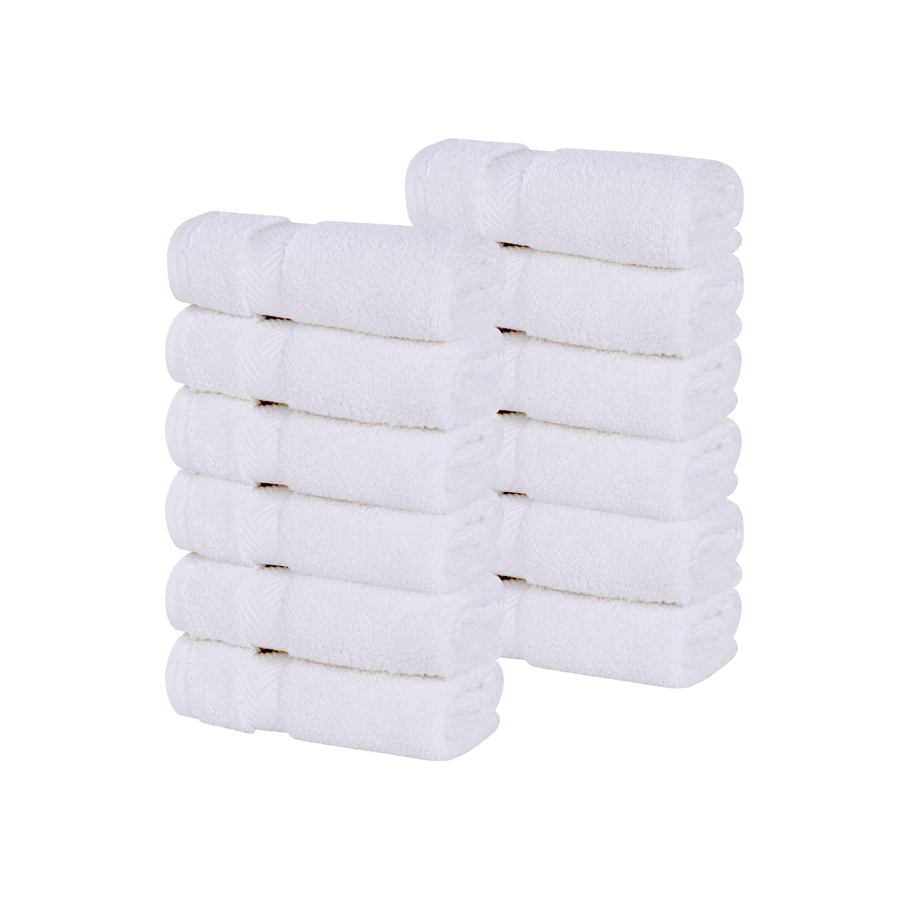 Zero Twist Cotton Ultra Soft Face Towel Washcloth Set of 12 - Omnigoodsstore