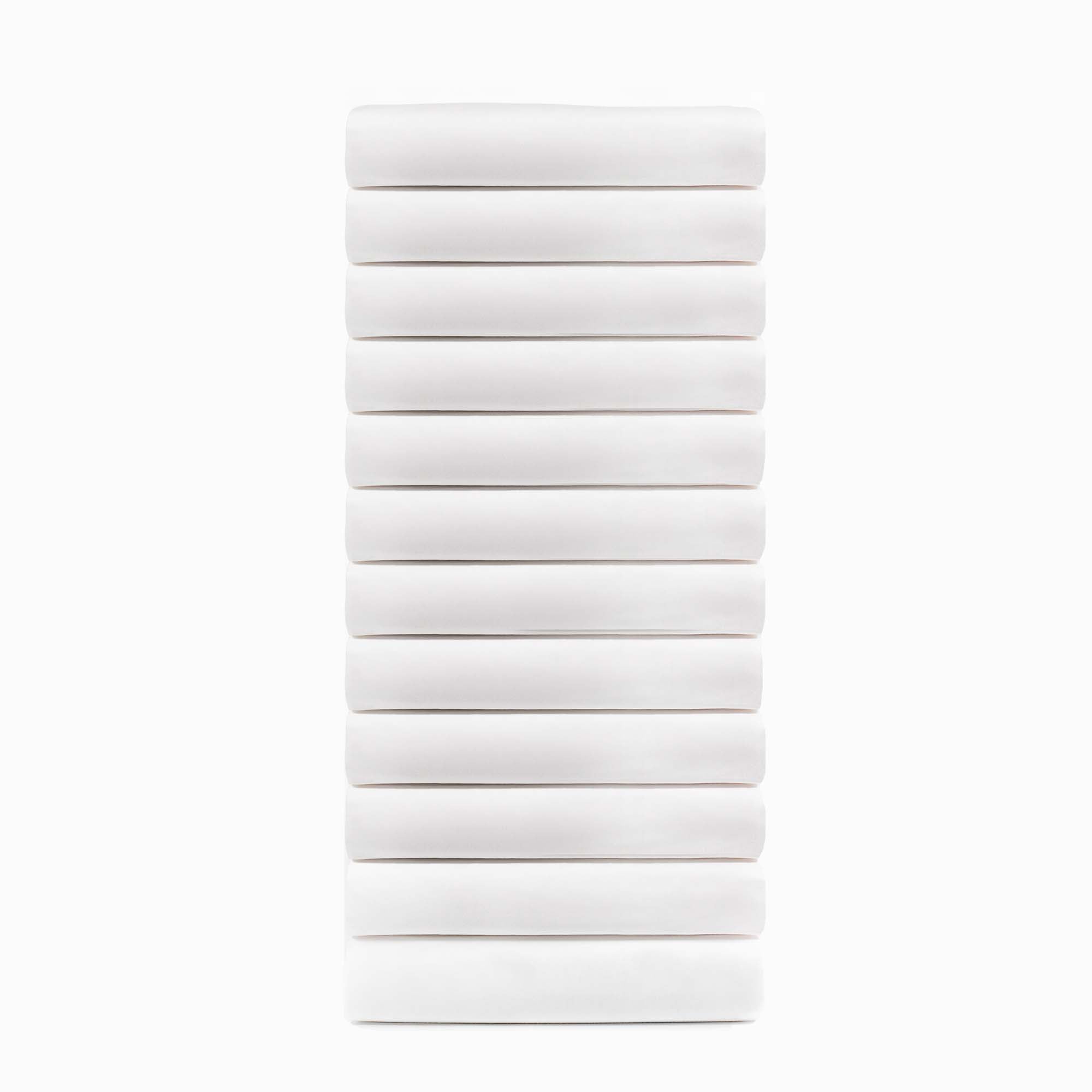 Cotton Rich White Percale Hotel Quality Fitted Bed Sheets, Set of 3, 6, 12 - Omnigoodsstore