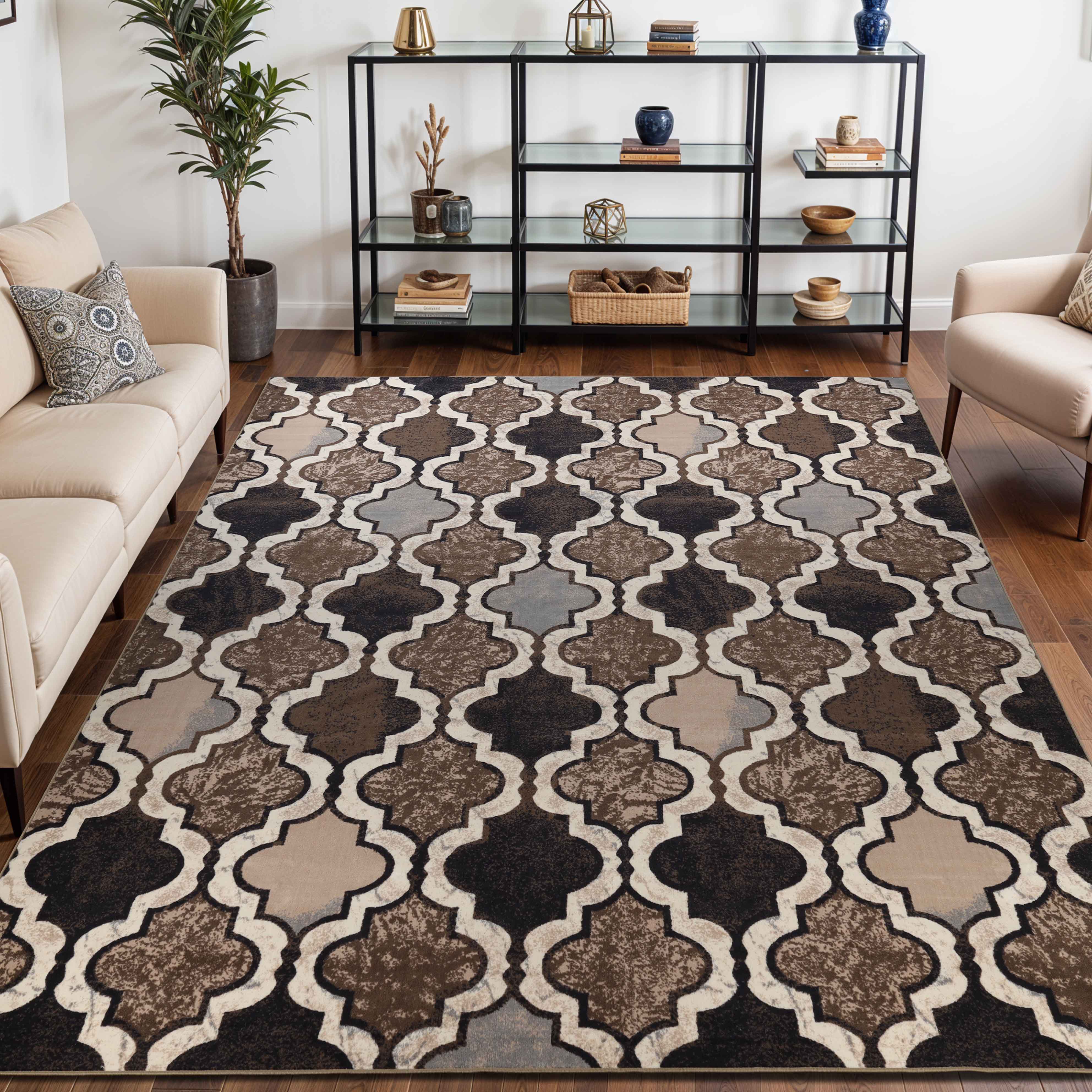 Viking Geometric Trellis Indoor Area Rugs or Runner Rug - Omnigoodsstore