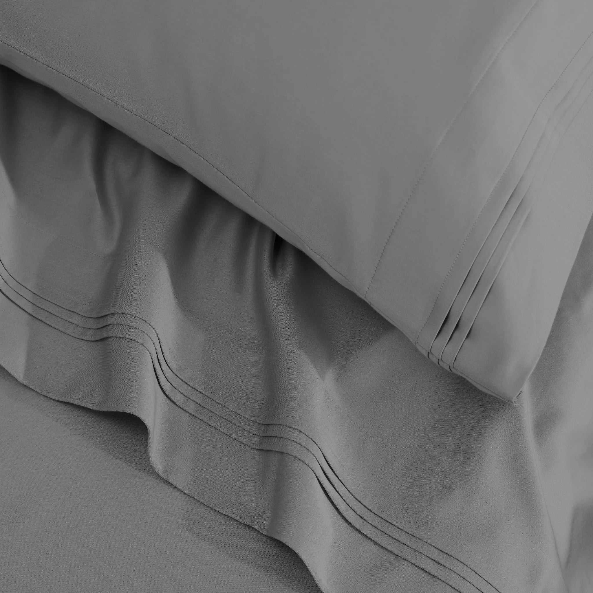 Egyptian Cotton 1500 Thread Count Solid 2 Piece Pillowcase Set