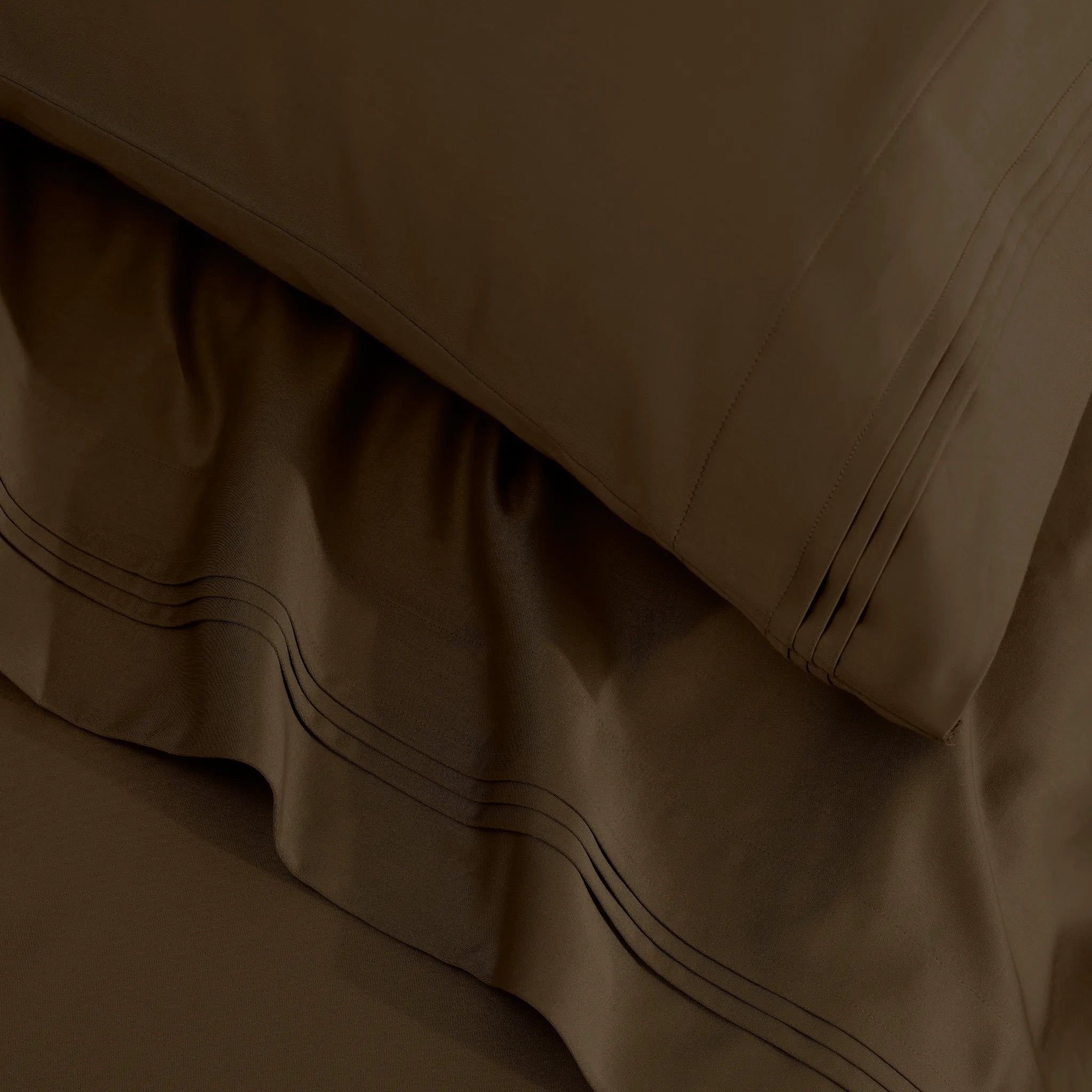 Egyptian Cotton 1500 Thread Count Solid 2 Piece Pillowcase Set