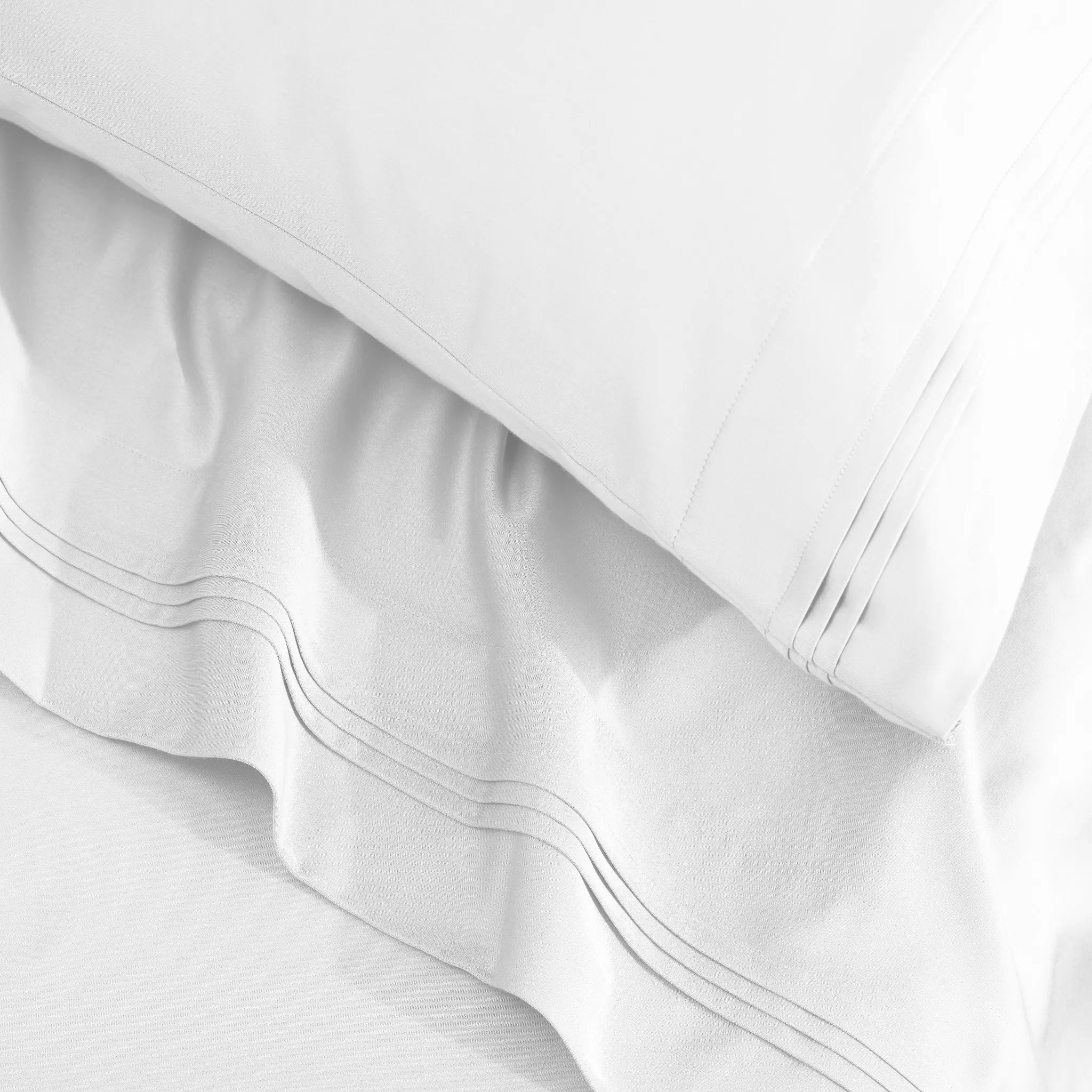 Egyptian Cotton 1500 Thread Count Solid 2 Piece Pillowcase Set