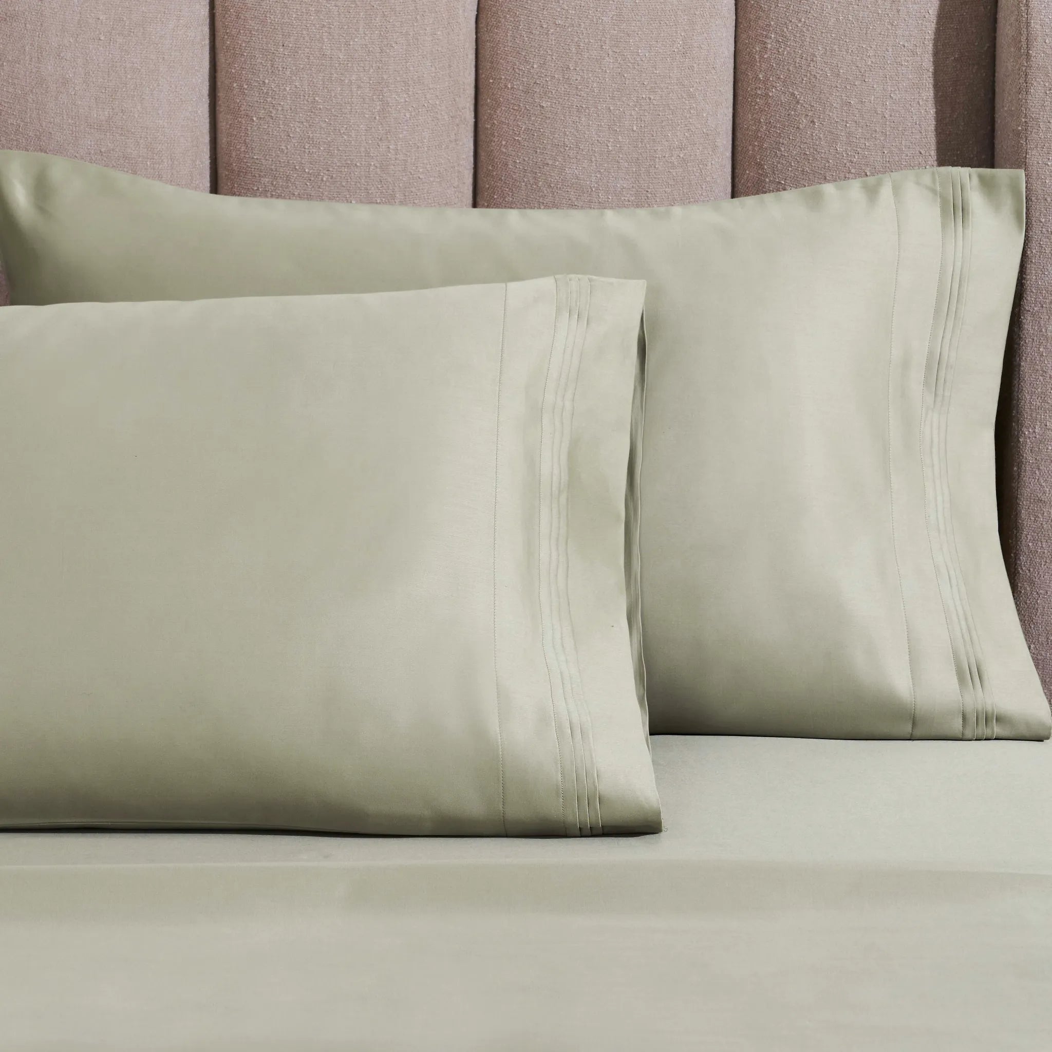 Egyptian Cotton 1500 Thread Count Solid 2 Piece Pillowcase Set