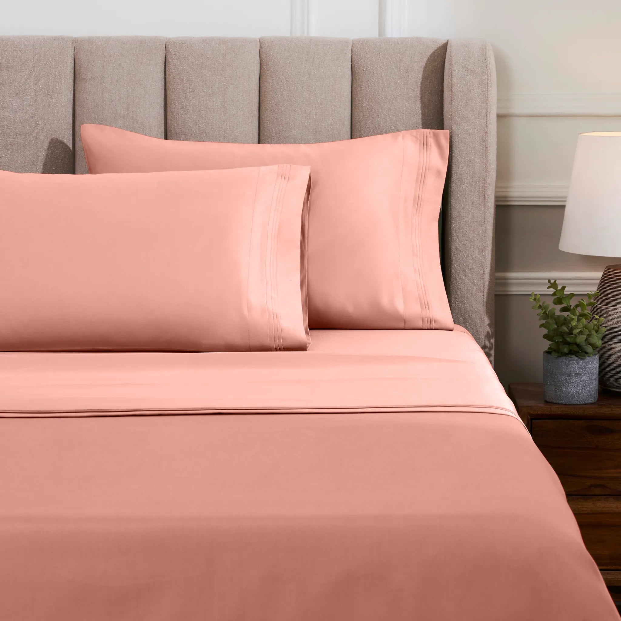 Egyptian Cotton 1500 Thread Count Solid 2 Piece Pillowcase Set