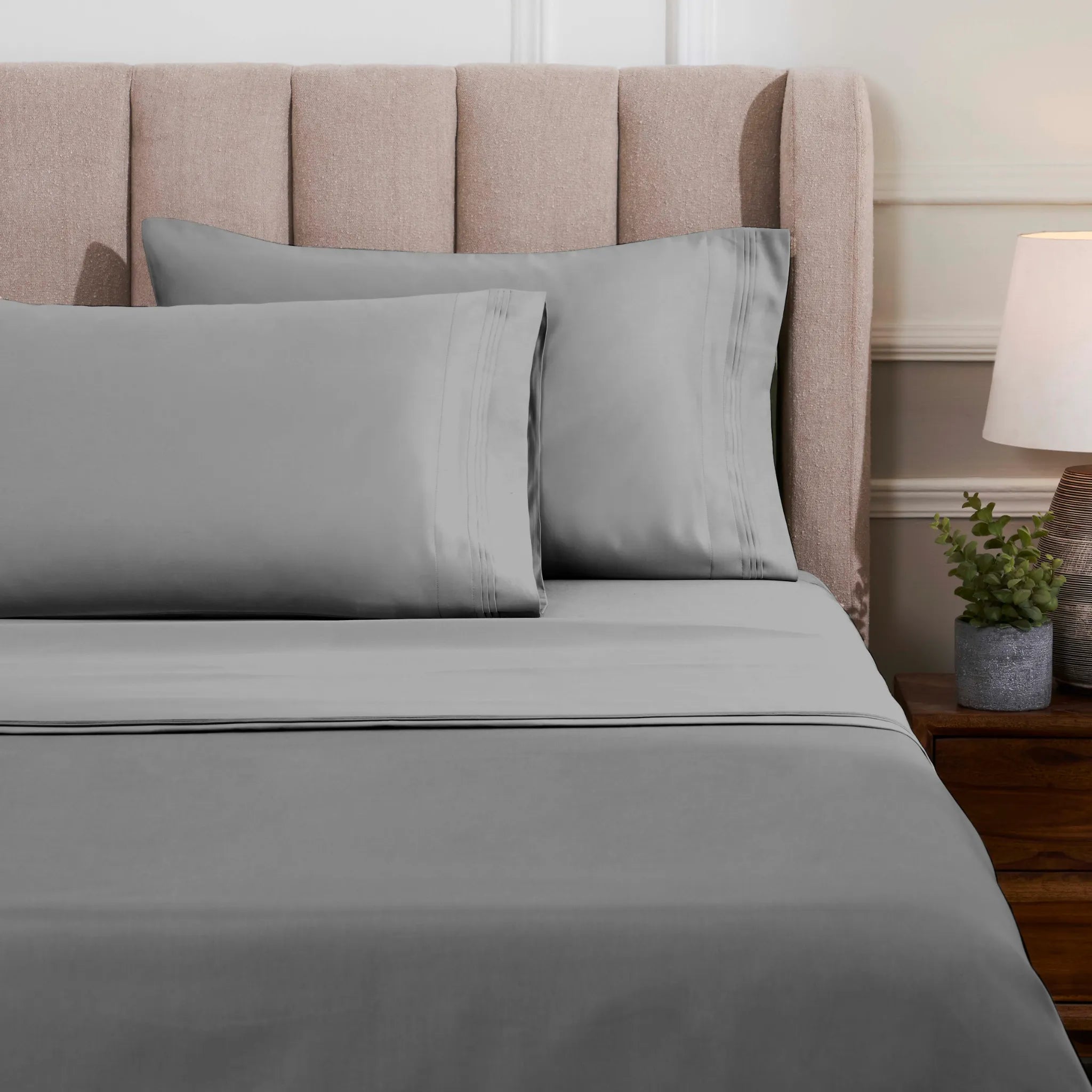 Egyptian Cotton 1500 Thread Count Solid 2 Piece Pillowcase Set
