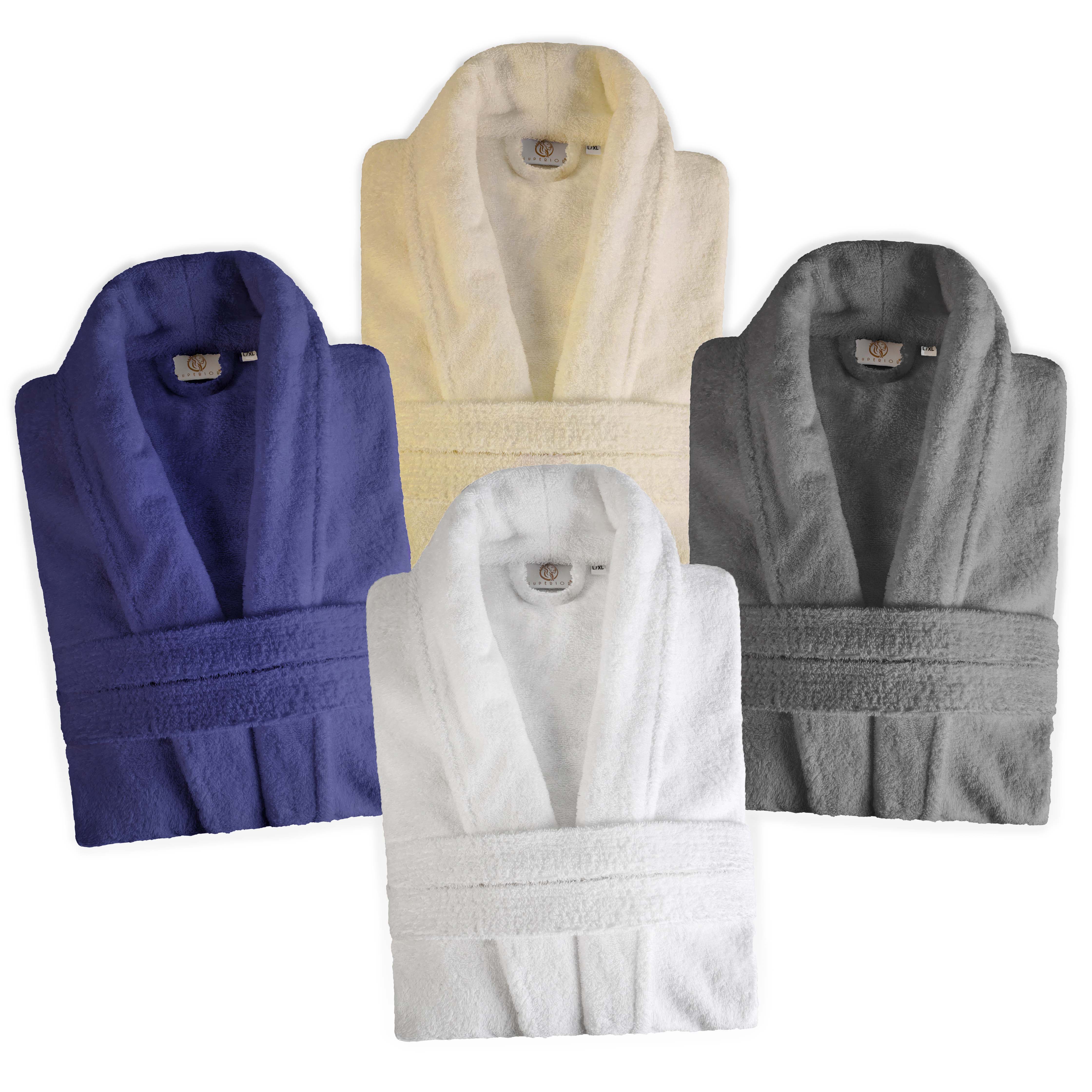 Classic Men's Bath Robe Turkish Cotton Bathrobe with Adjustable Belt - Omnigoodsstore