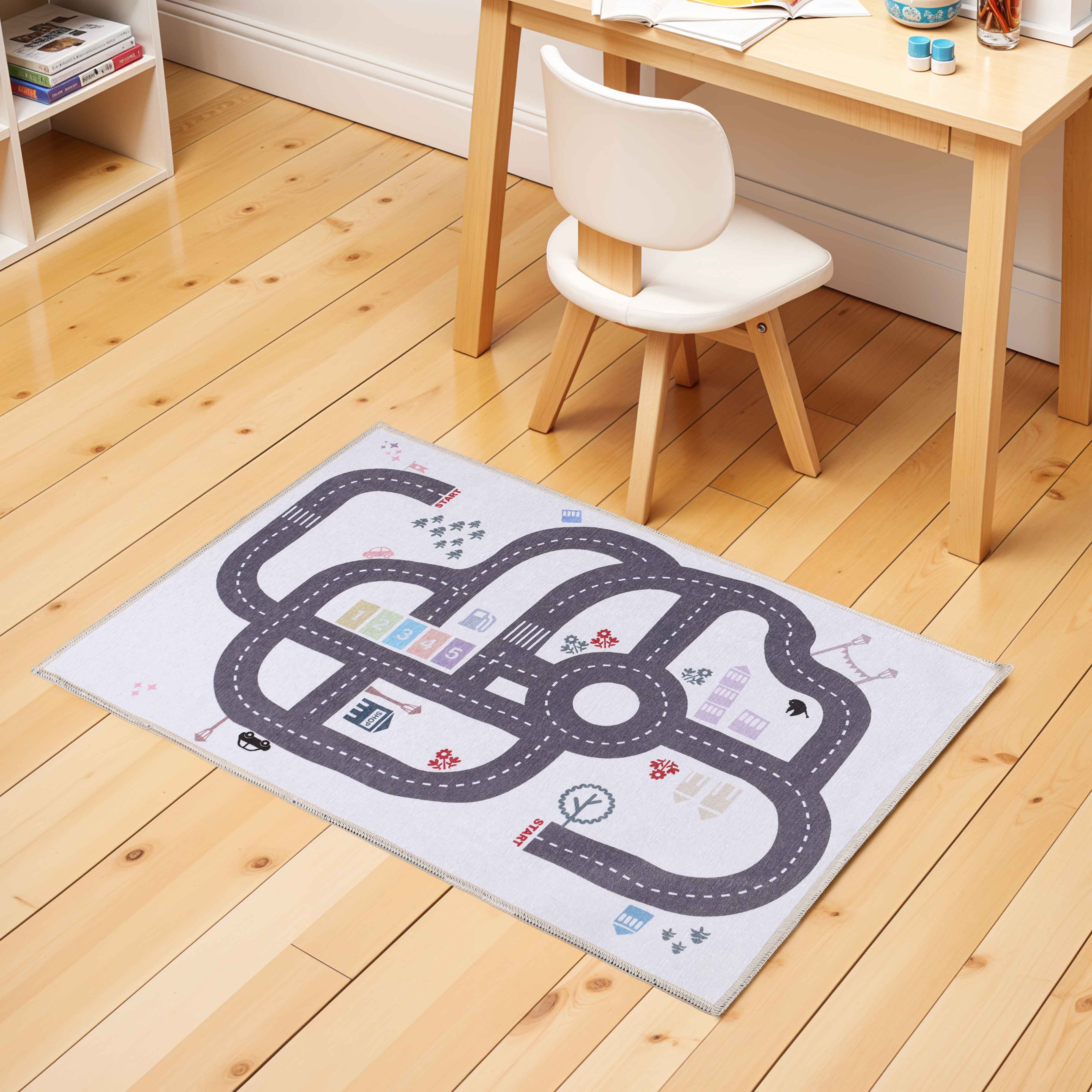 Path Non-Slip Kids Playroom Nursery Washable Indoor Area Rug - Omnigoodsstore
