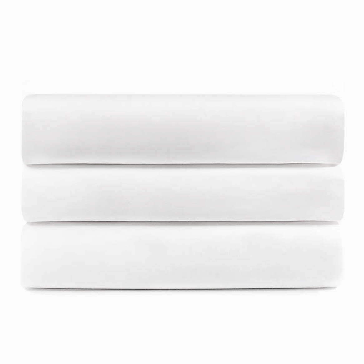 Cotton Rich White Percale Hotel Quality Fitted Bed Sheets, Set of 3, 6, 12 - Omnigoodsstore