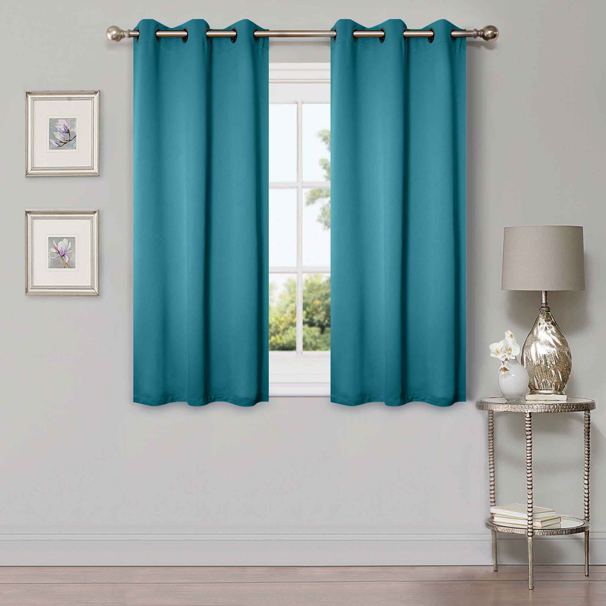 Solid Classic Modern Grommet Blackout Curtain Set - Omnigoodsstore