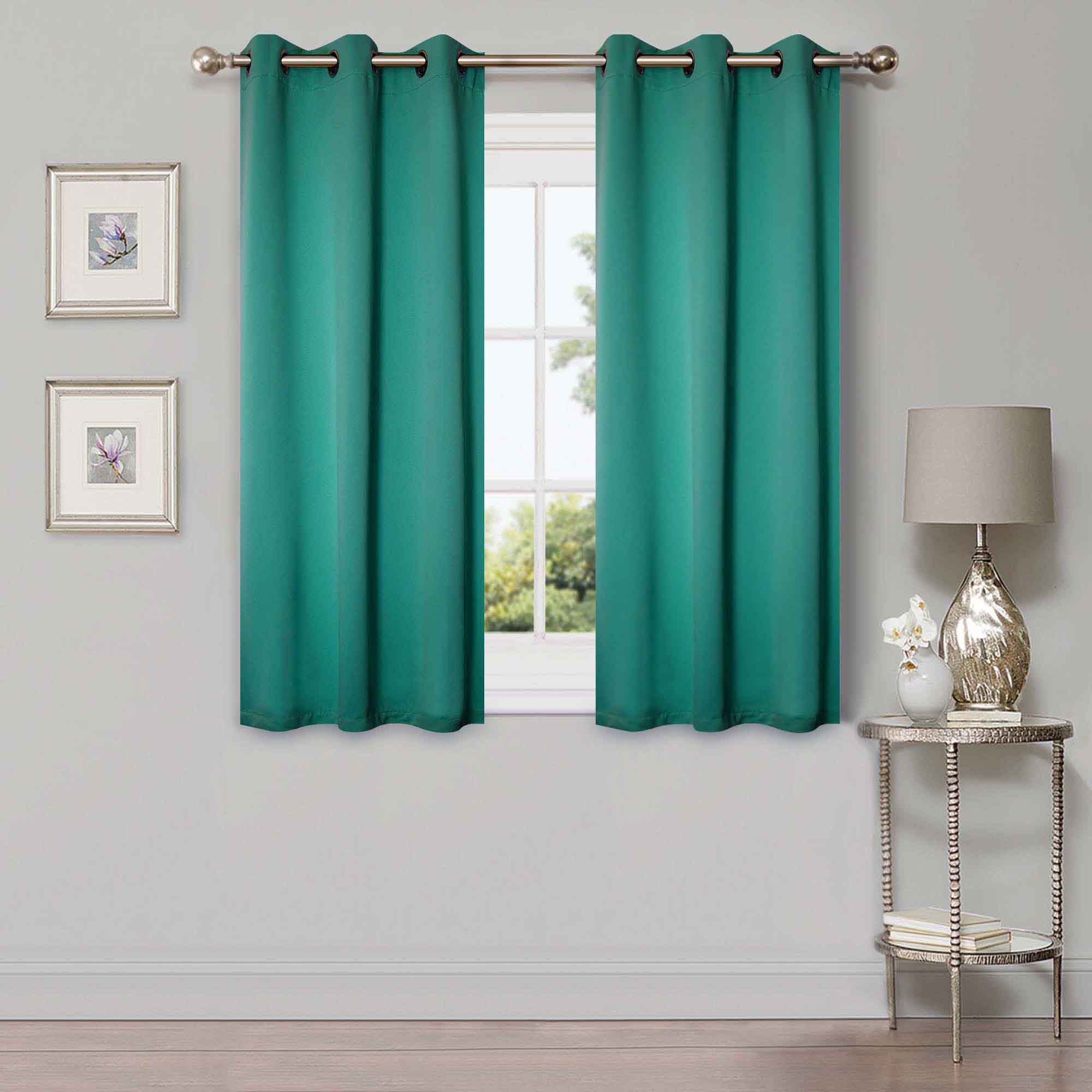 Solid Classic Modern Rod Pocket Blackout Curtain Set - Omnigoodsstore
