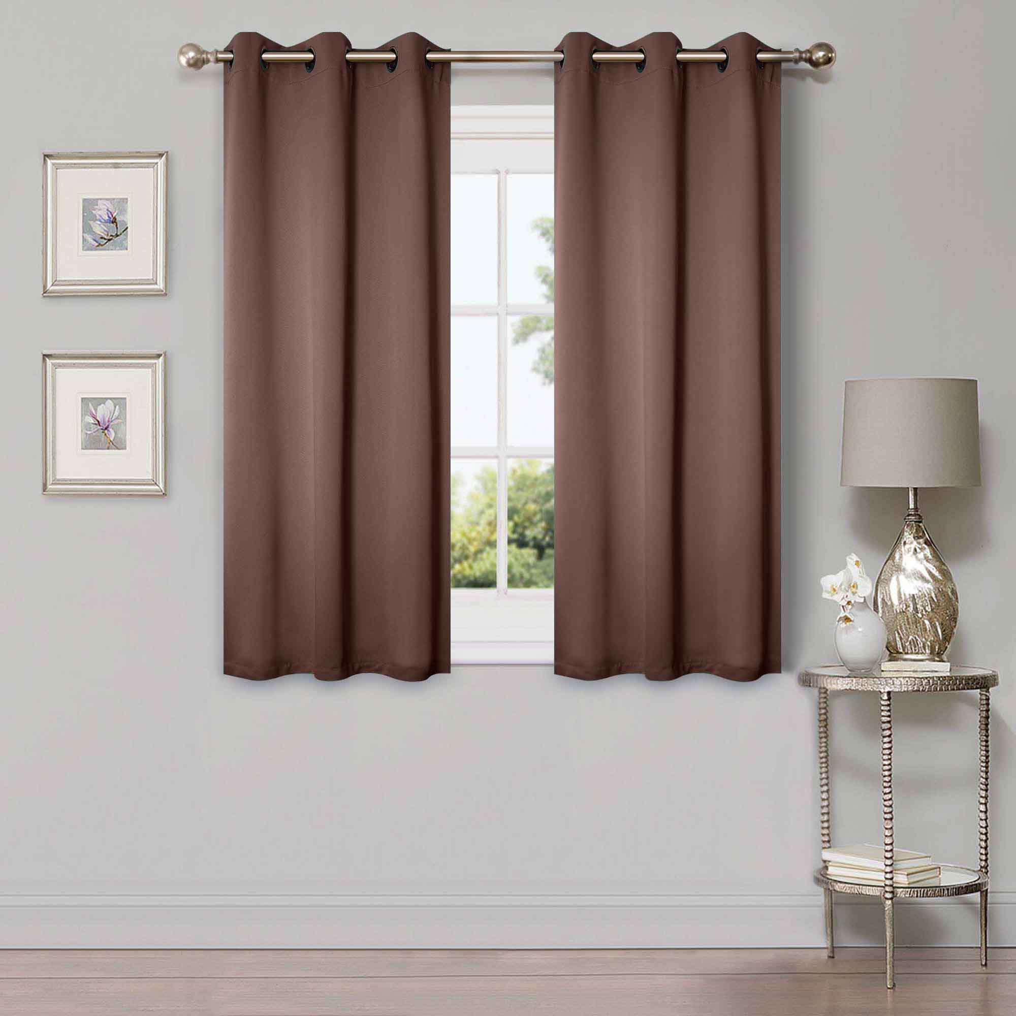 Solid Classic Modern Rod Pocket Blackout Curtain Set - Omnigoodsstore