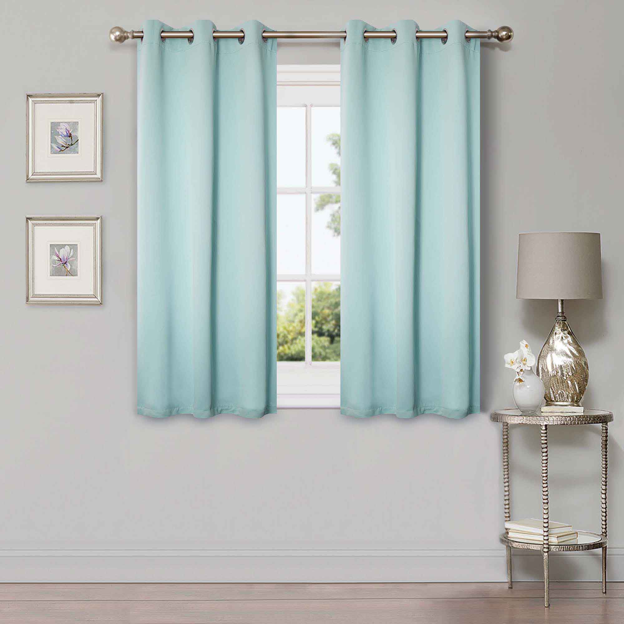 Solid Classic Modern Rod Pocket Blackout Curtain Set - Omnigoodsstore