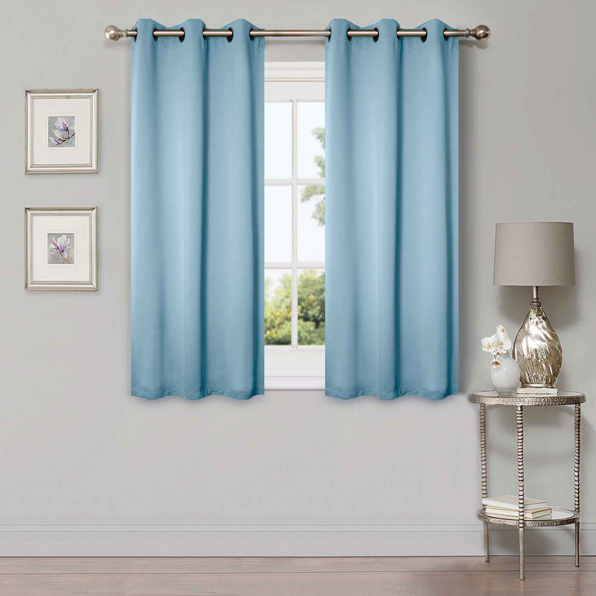 Solid Classic Modern Rod Pocket Blackout Curtain Set - Omnigoodsstore