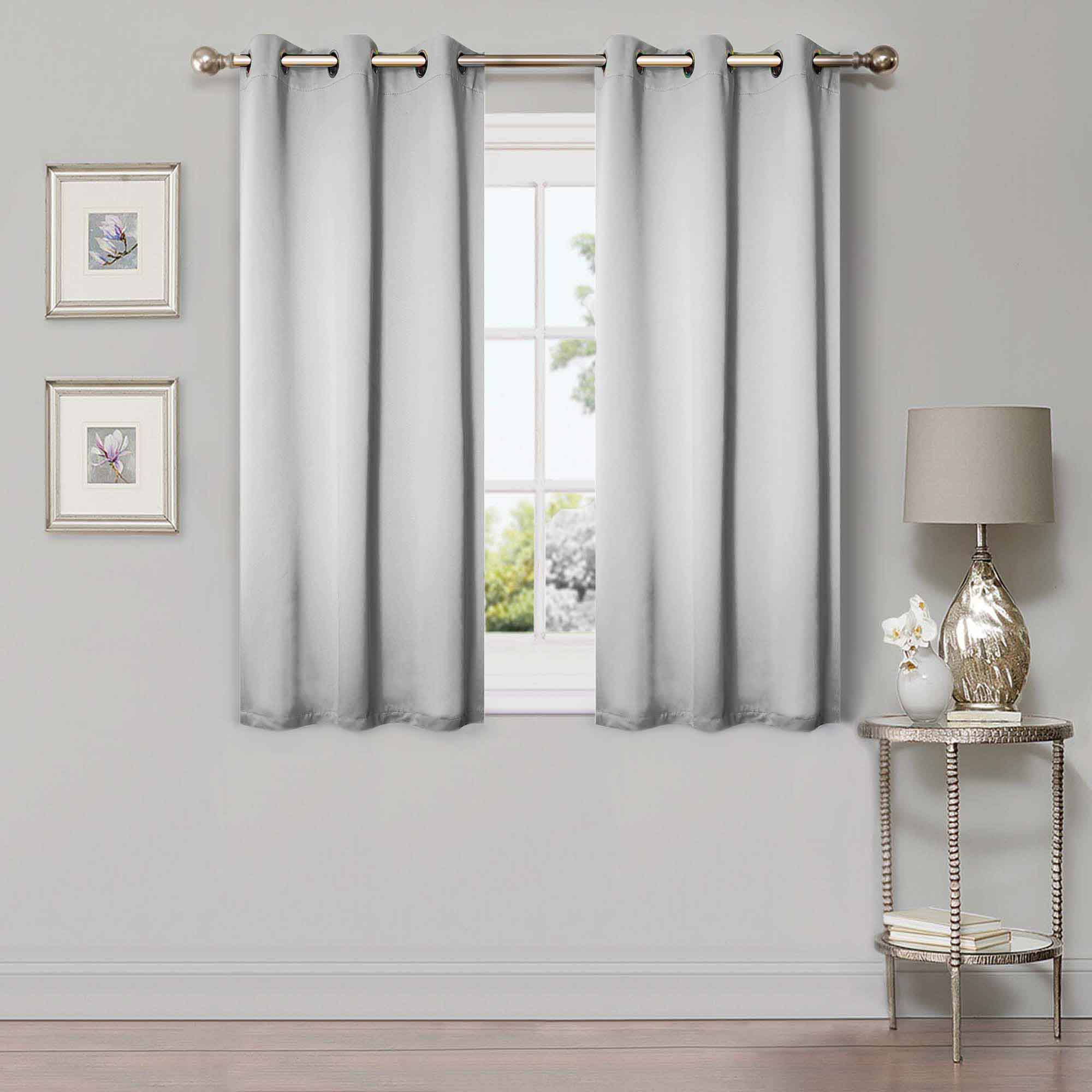 Solid Classic Modern Grommet Blackout Curtain Set - Omnigoodsstore