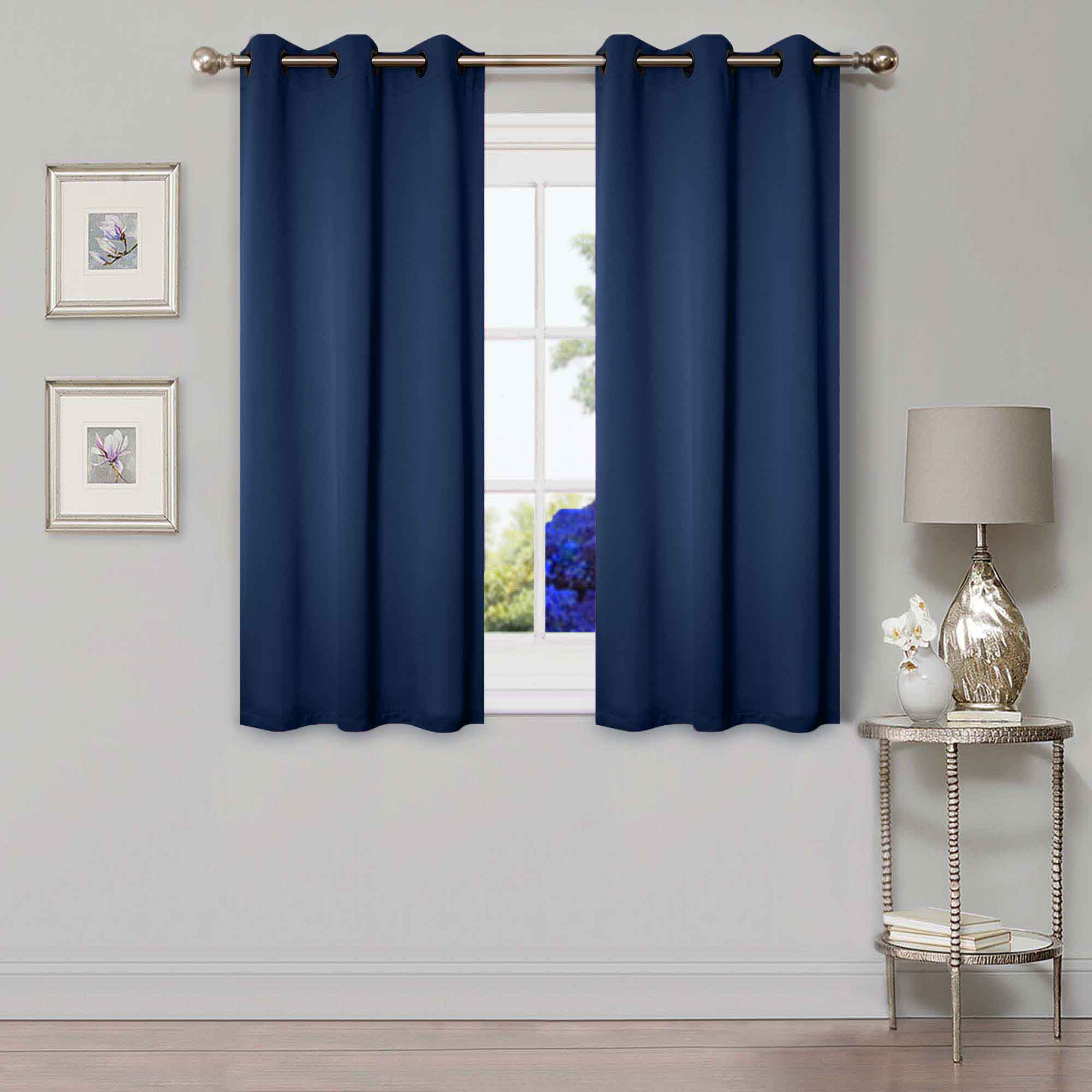 Solid Classic Modern Grommet Blackout Curtain Set - Omnigoodsstore