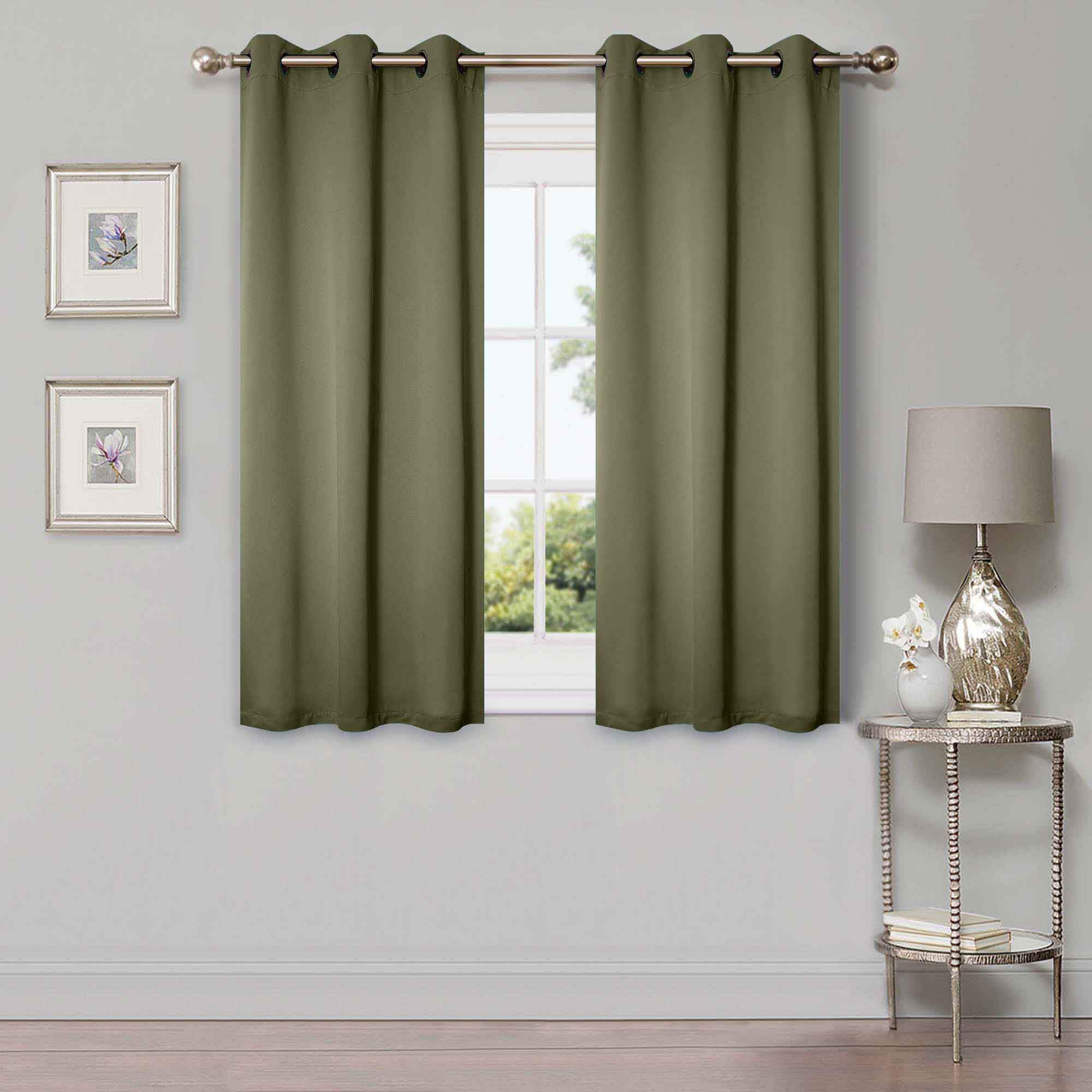 Solid Classic Modern Rod Pocket Blackout Curtain Set - Omnigoodsstore