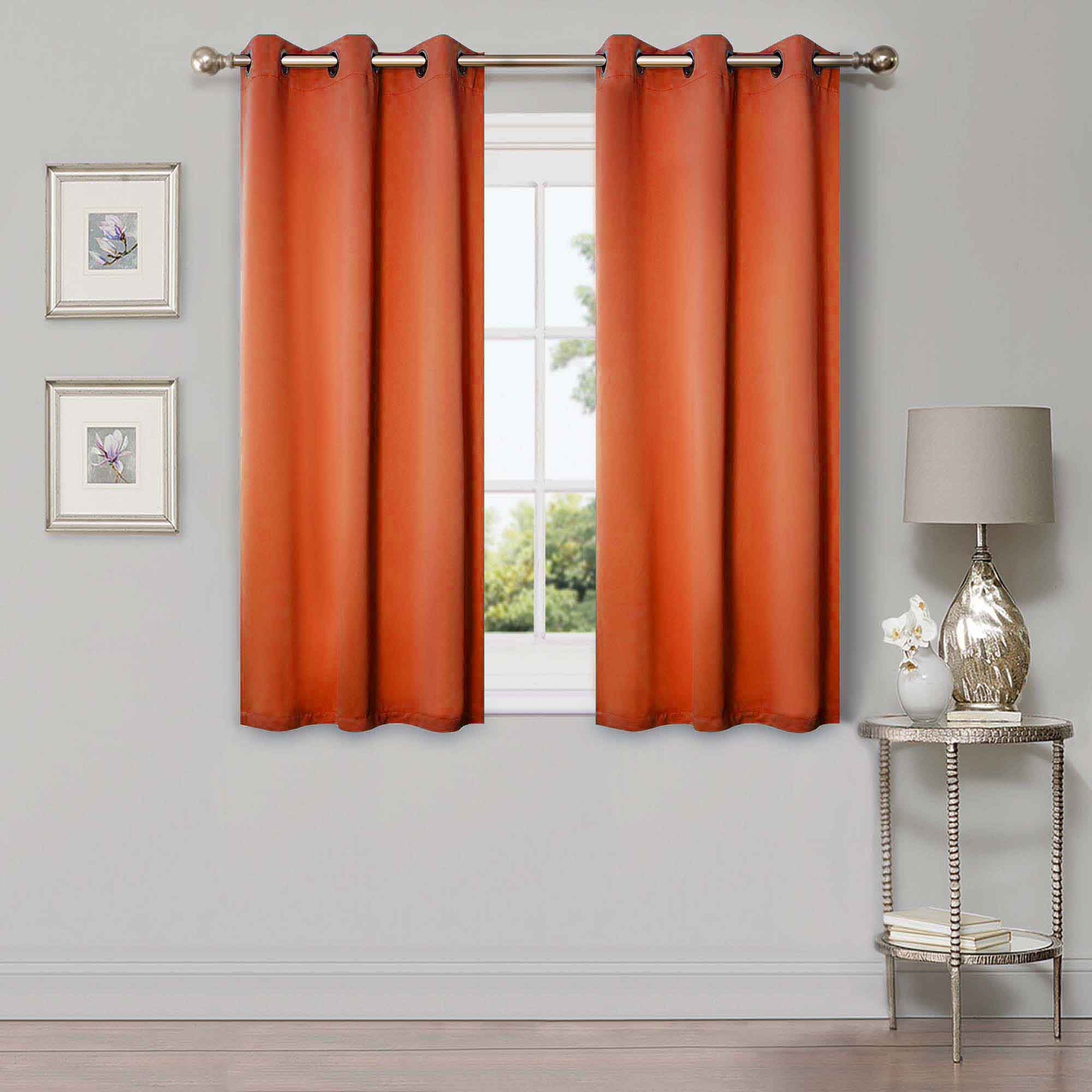 Solid Classic Modern Rod Pocket Blackout Curtain Set - Omnigoodsstore