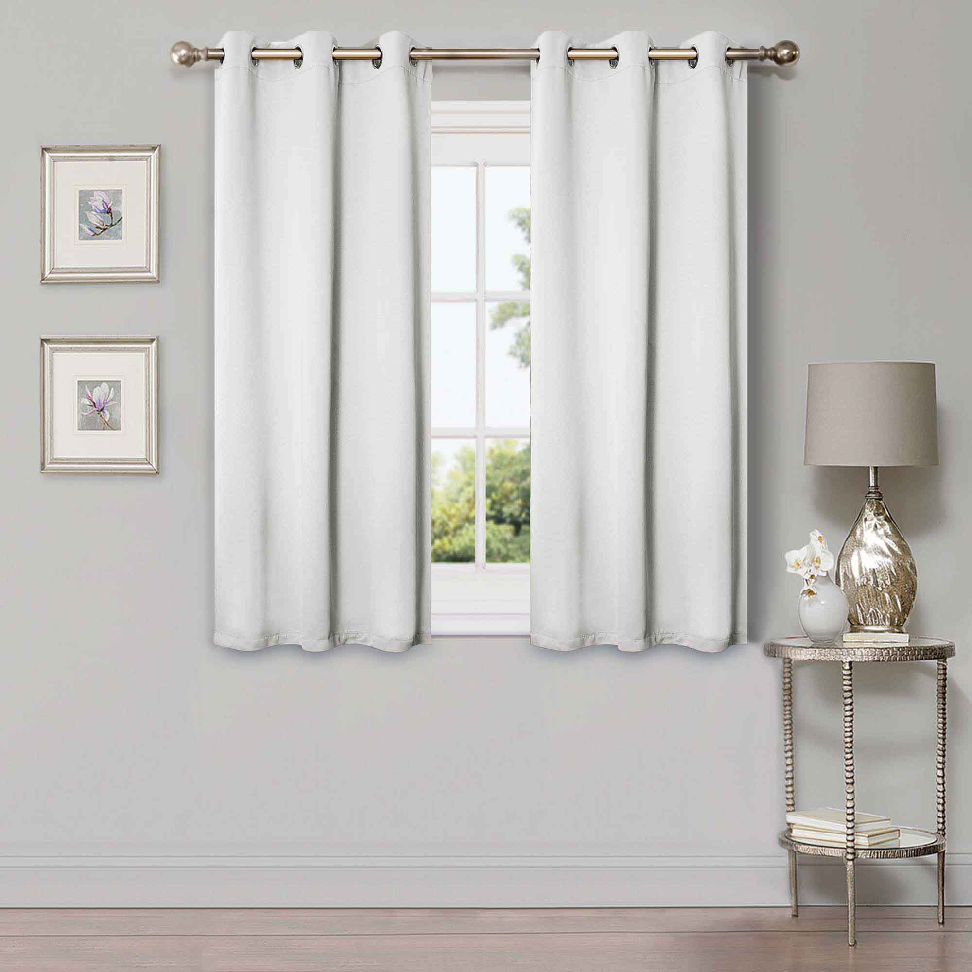 Solid Classic Modern Grommet Blackout Curtain Set - Omnigoodsstore