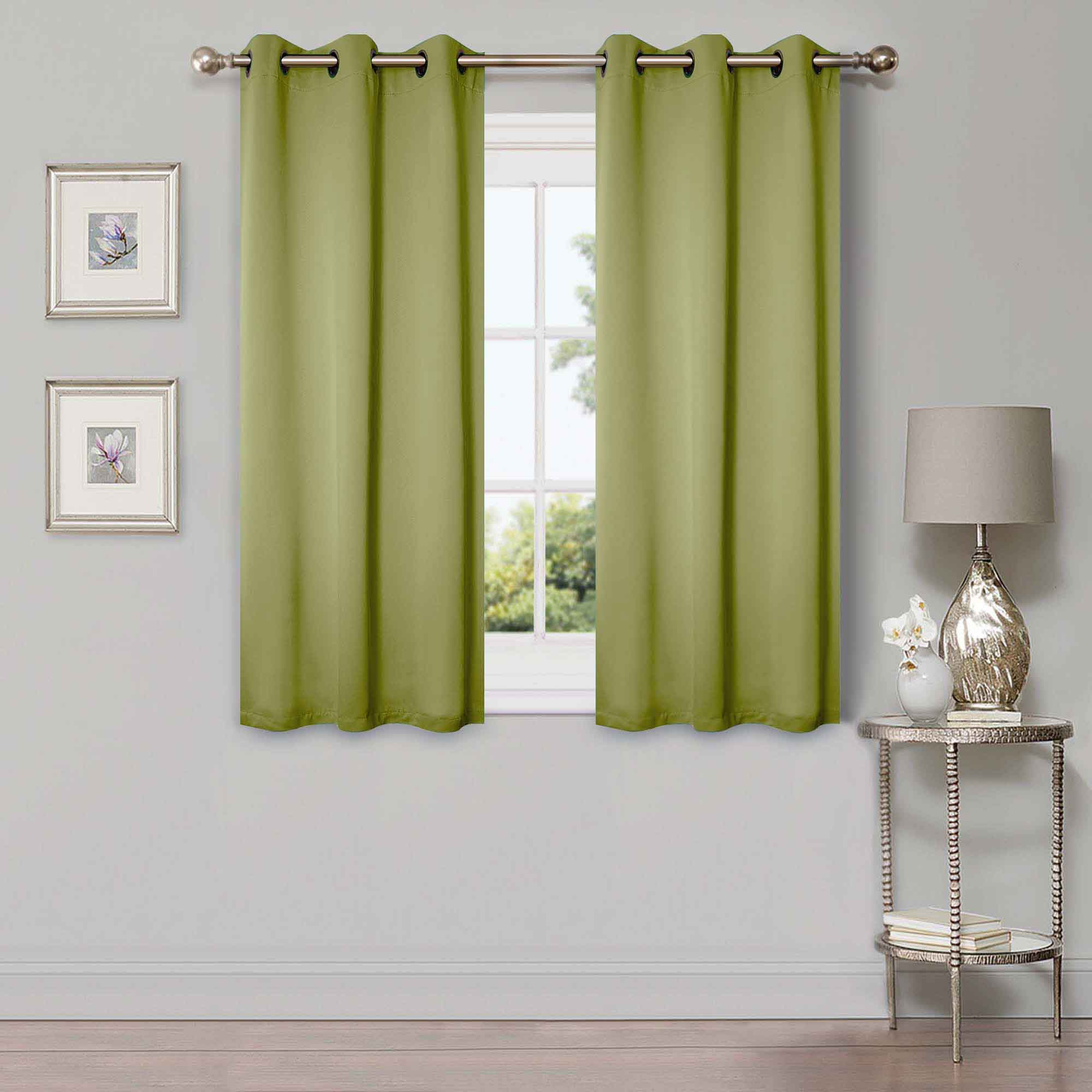 Solid Classic Modern Grommet Blackout Curtain Set - Omnigoodsstore