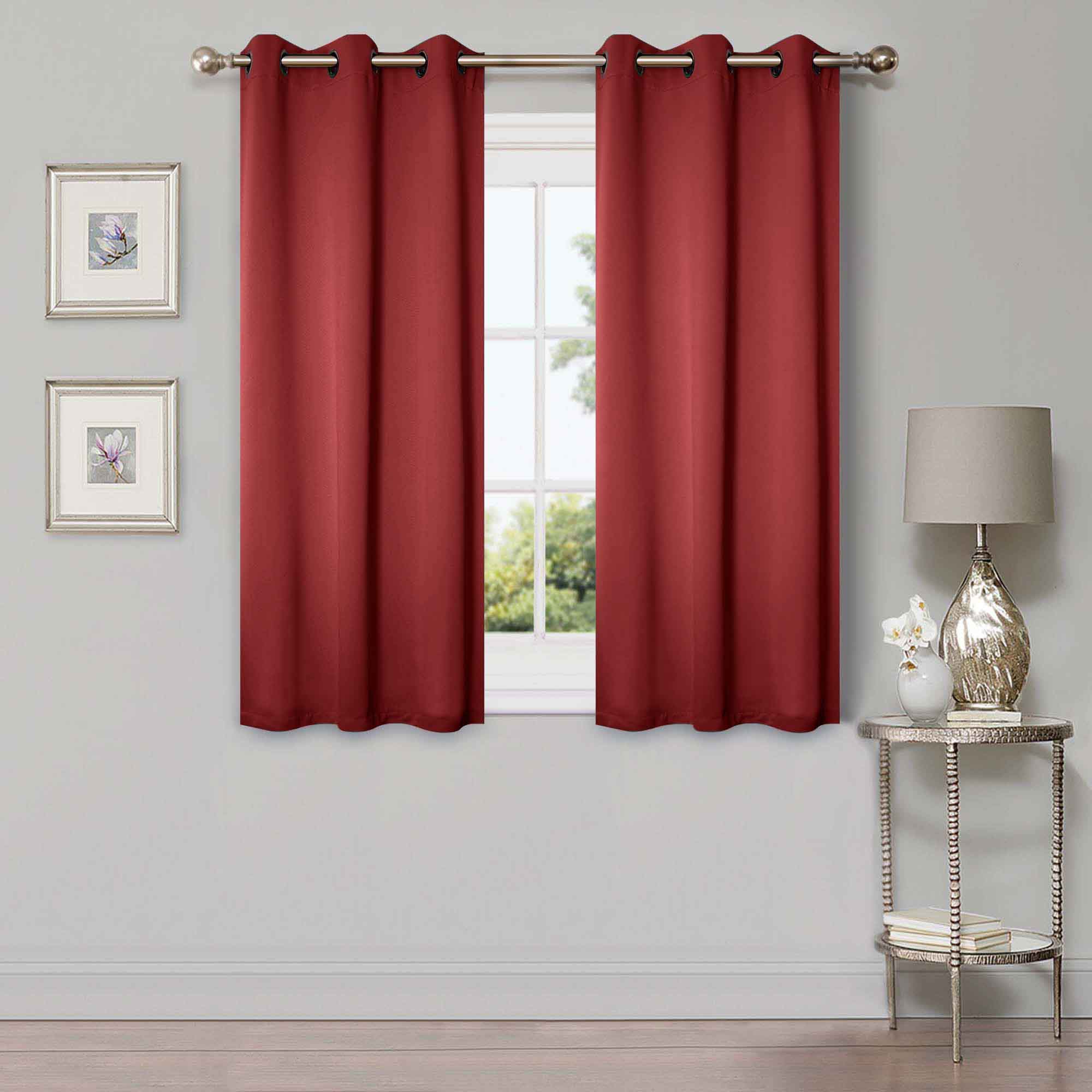 Solid Classic Modern Rod Pocket Blackout Curtain Set - Omnigoodsstore