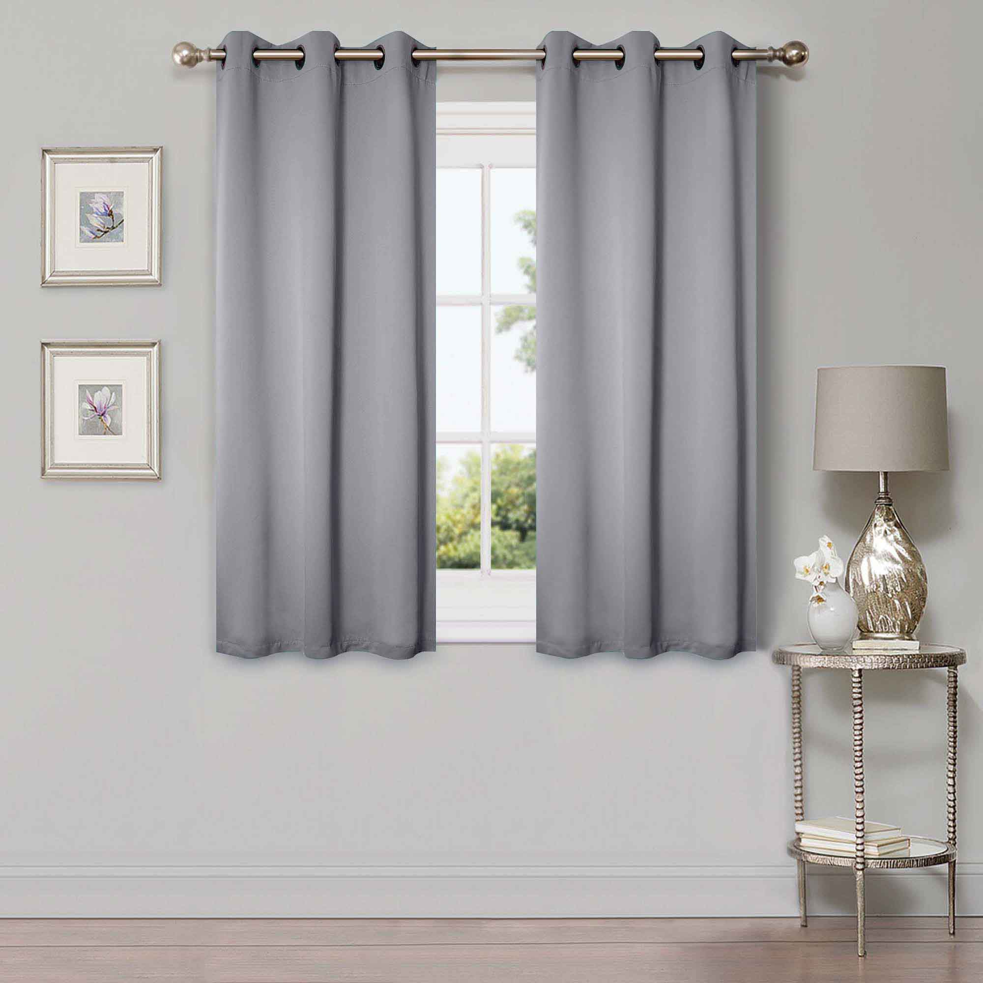 Solid Classic Modern Rod Pocket Blackout Curtain Set - Omnigoodsstore