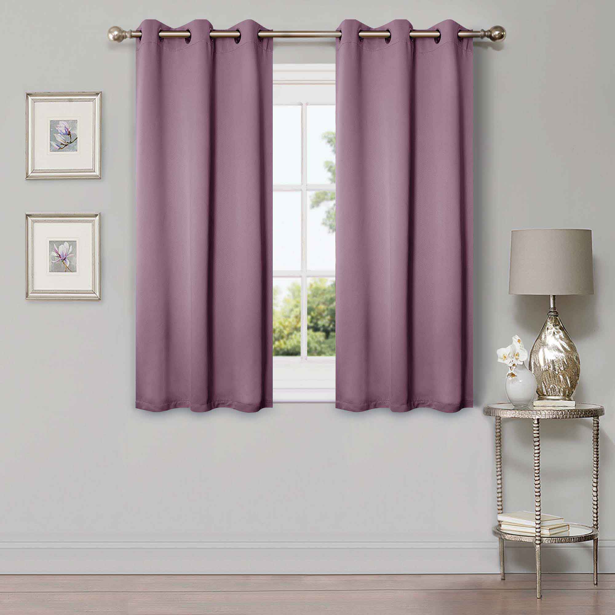 Solid Classic Modern Rod Pocket Blackout Curtain Set - Omnigoodsstore