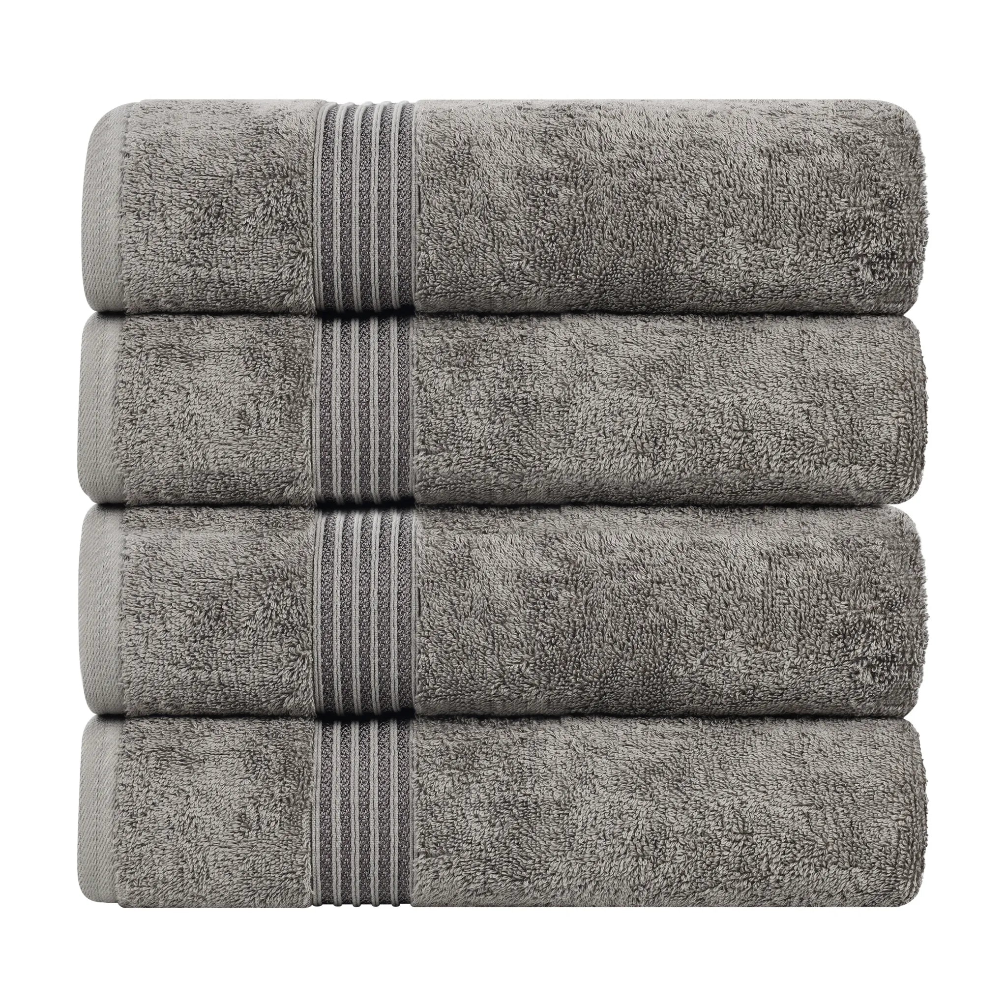 Heritage Egyptian Cotton Solid Bath Towel Set of 4 - Omnigoodsstore