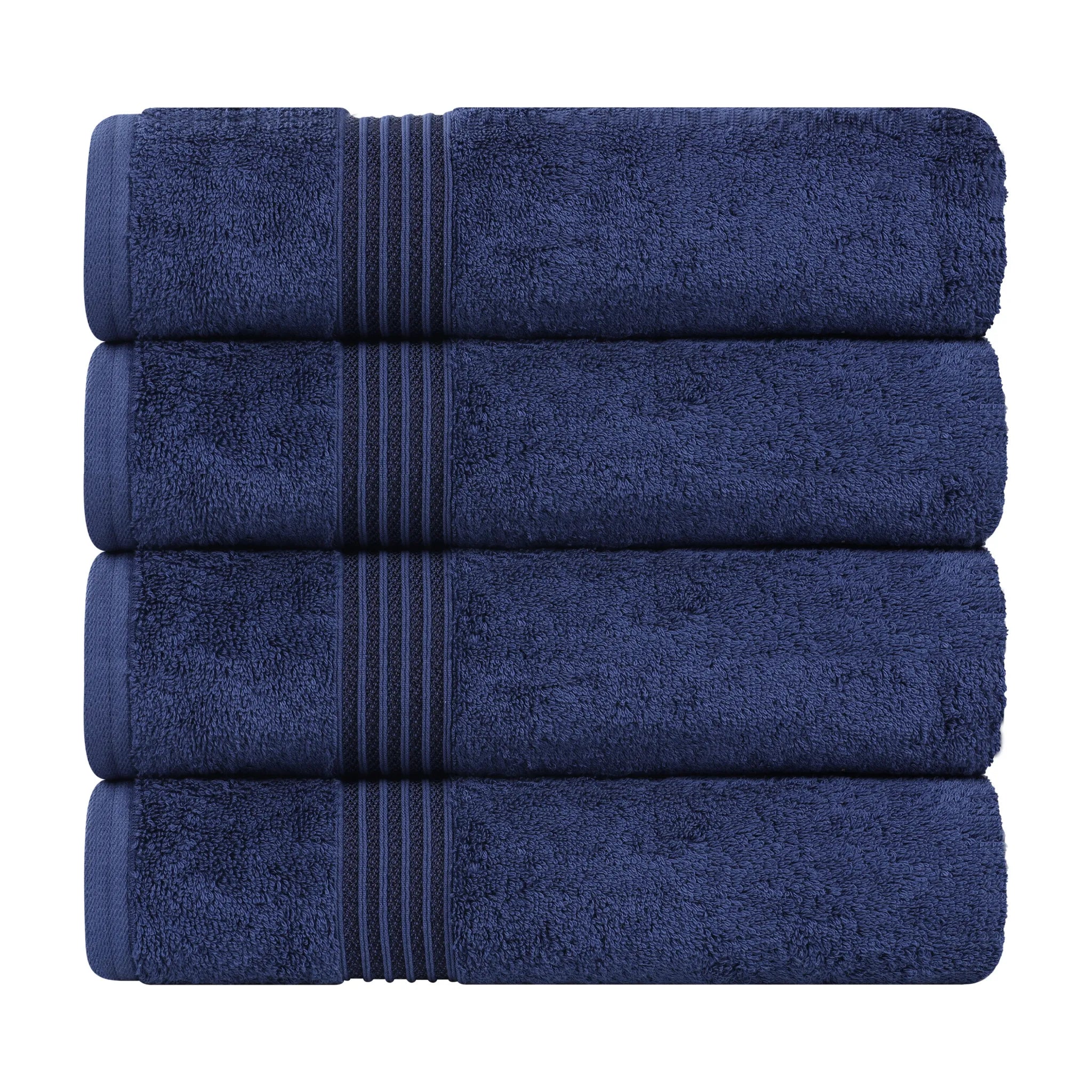 Heritage Egyptian Cotton Solid Bath Towel Set of 4 - Omnigoodsstore