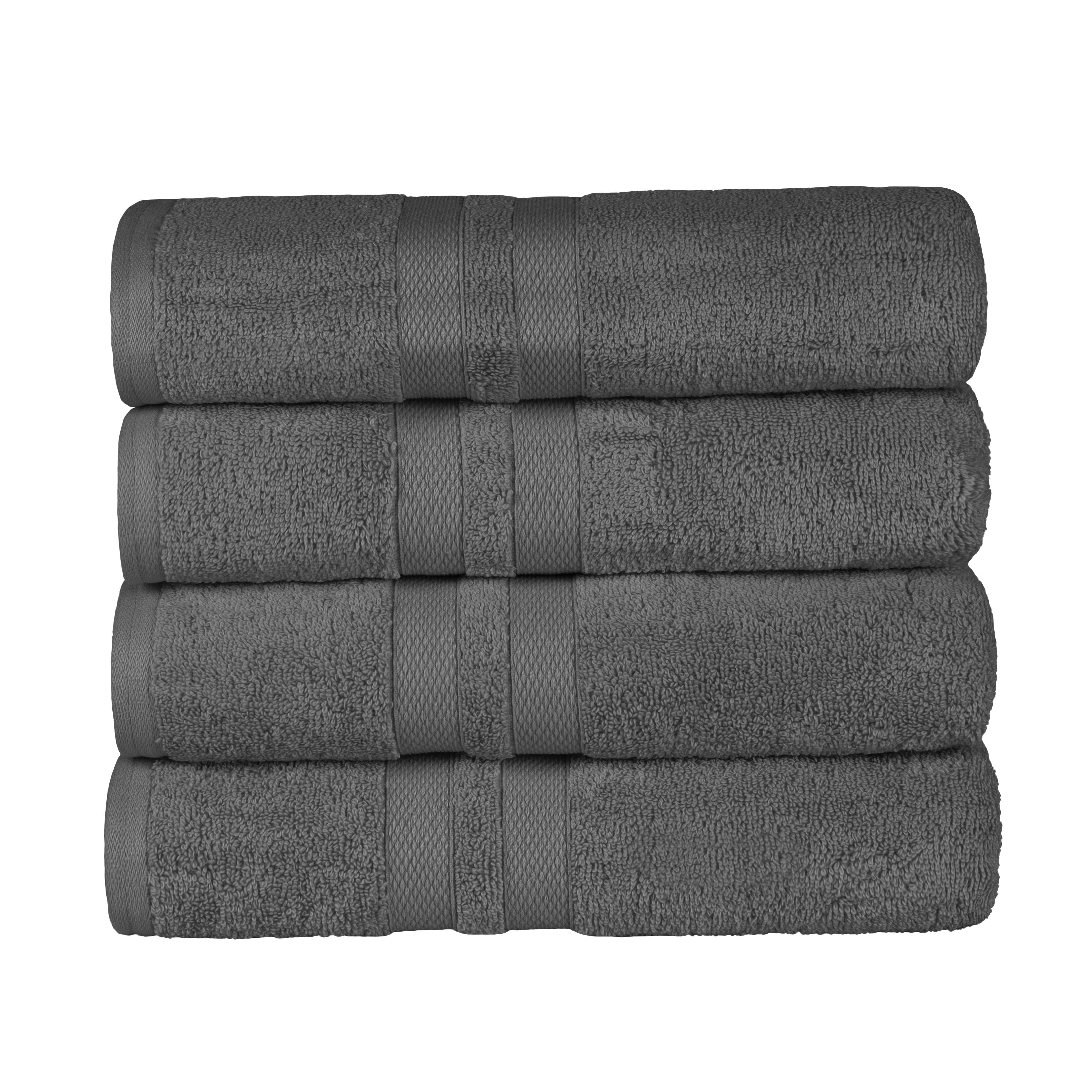 Ultra Soft Cotton Absorbent Solid Assorted 4-Piece Bath Towel Set - Omnigoodsstore