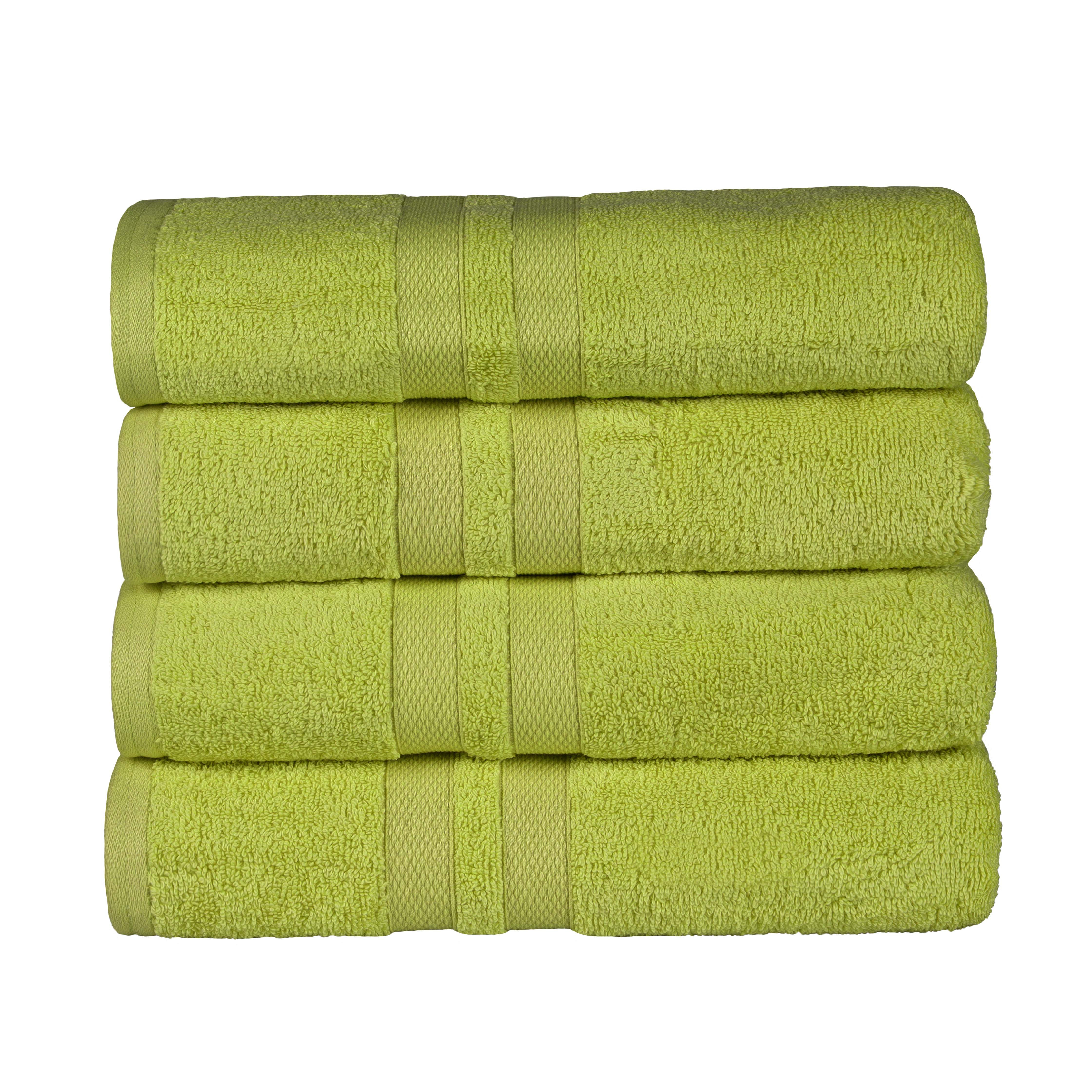 Ultra Soft Cotton Absorbent Solid Assorted 4-Piece Bath Towel Set - Omnigoodsstore