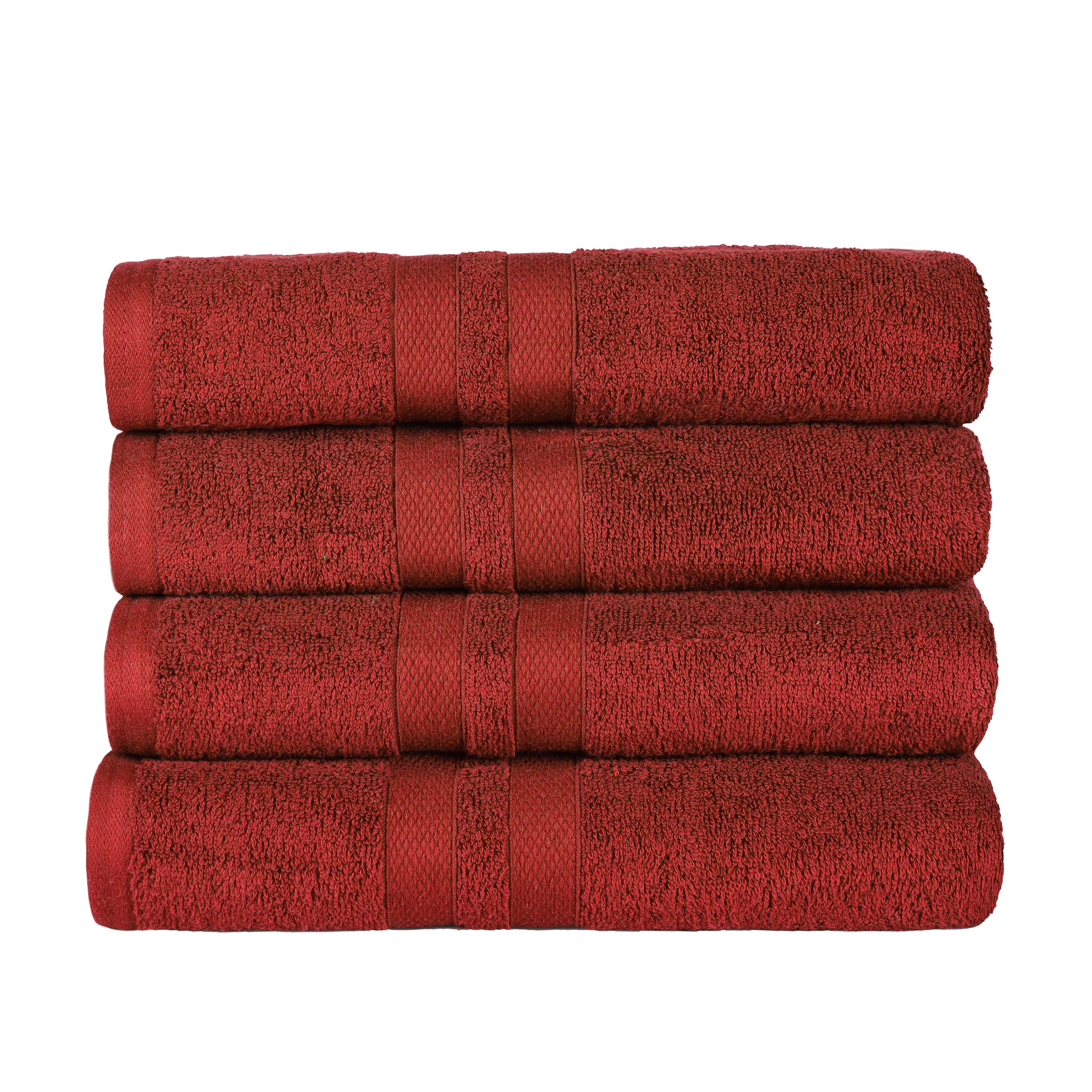 Ultra Soft Cotton Absorbent Solid Assorted 4-Piece Bath Towel Set - Omnigoodsstore