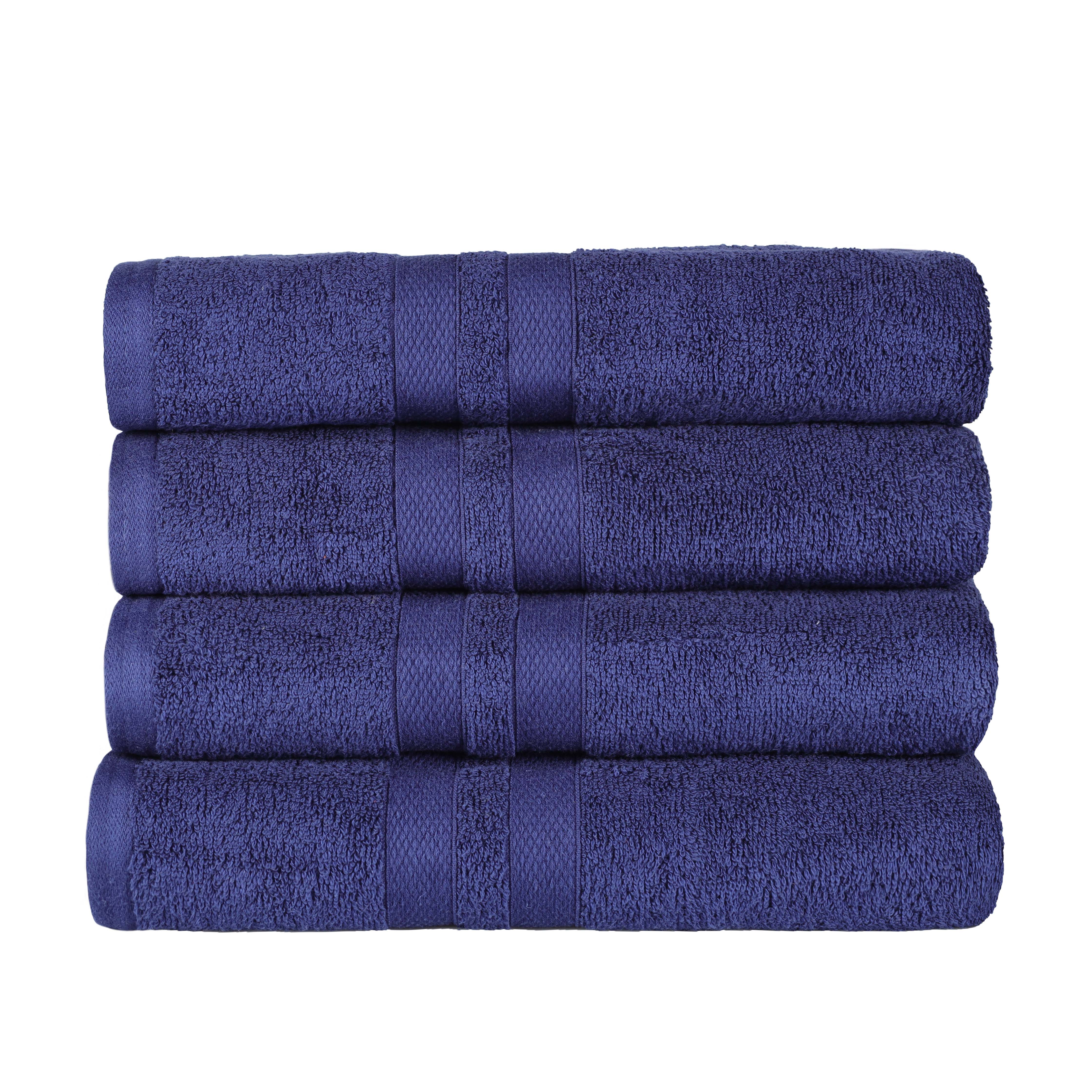 Ultra Soft Cotton Absorbent Solid Assorted 4-Piece Bath Towel Set - Omnigoodsstore