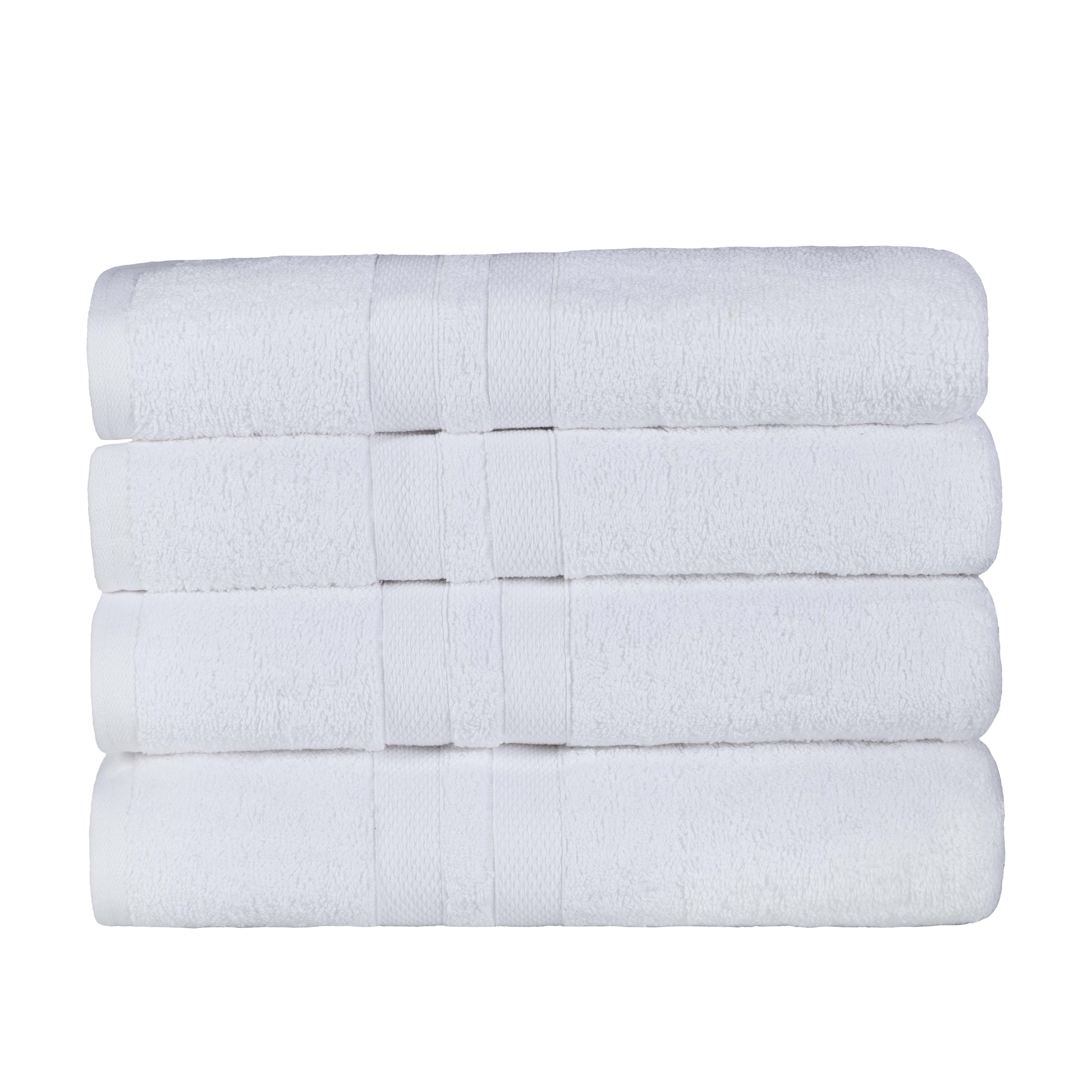 Ultra Soft Cotton Absorbent Solid Assorted 4-Piece Bath Towel Set - Omnigoodsstore